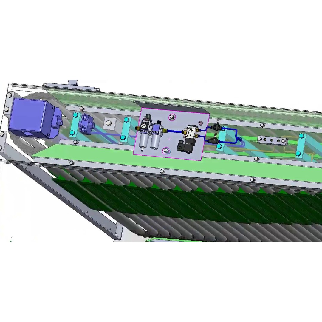High-Speed Lane Switch Conveyor 3D Model – Industrial Carton Separation System