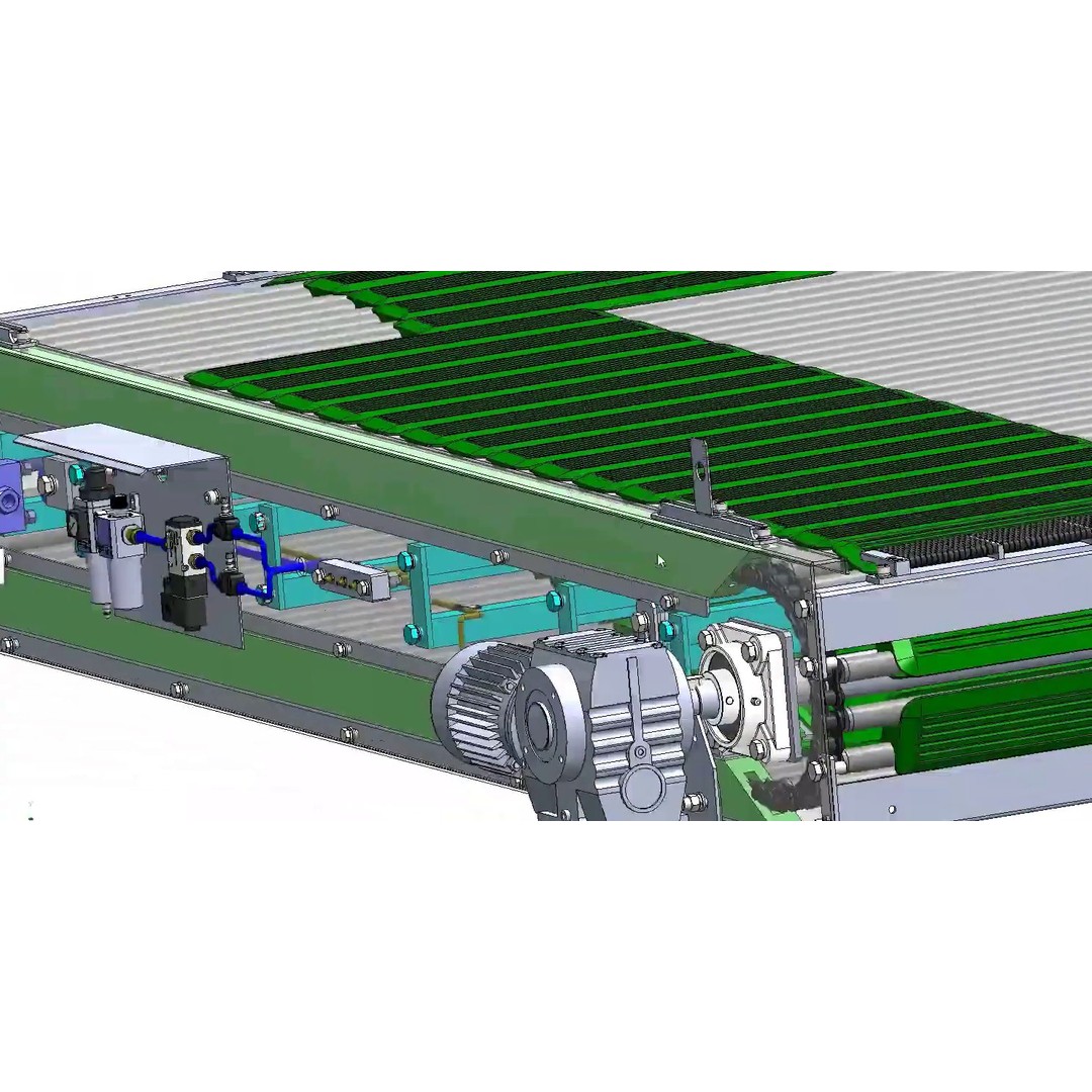 High-Speed Lane Switch Conveyor 3D Model – Industrial Carton Separation System - View 10