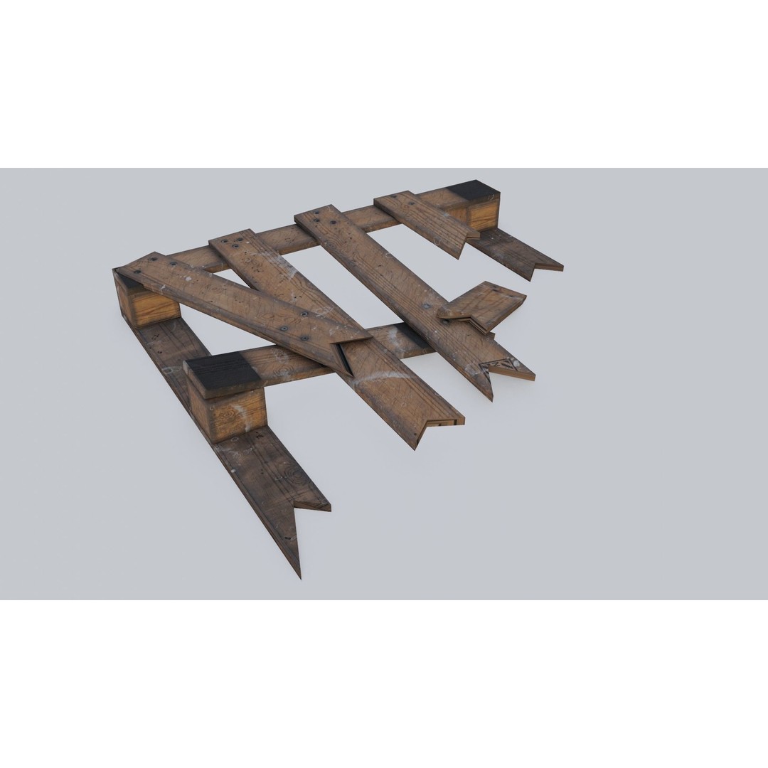 Construction Site Props 3D Model – Low Poly Game Ready Asset, FBX, OBJ - View 15