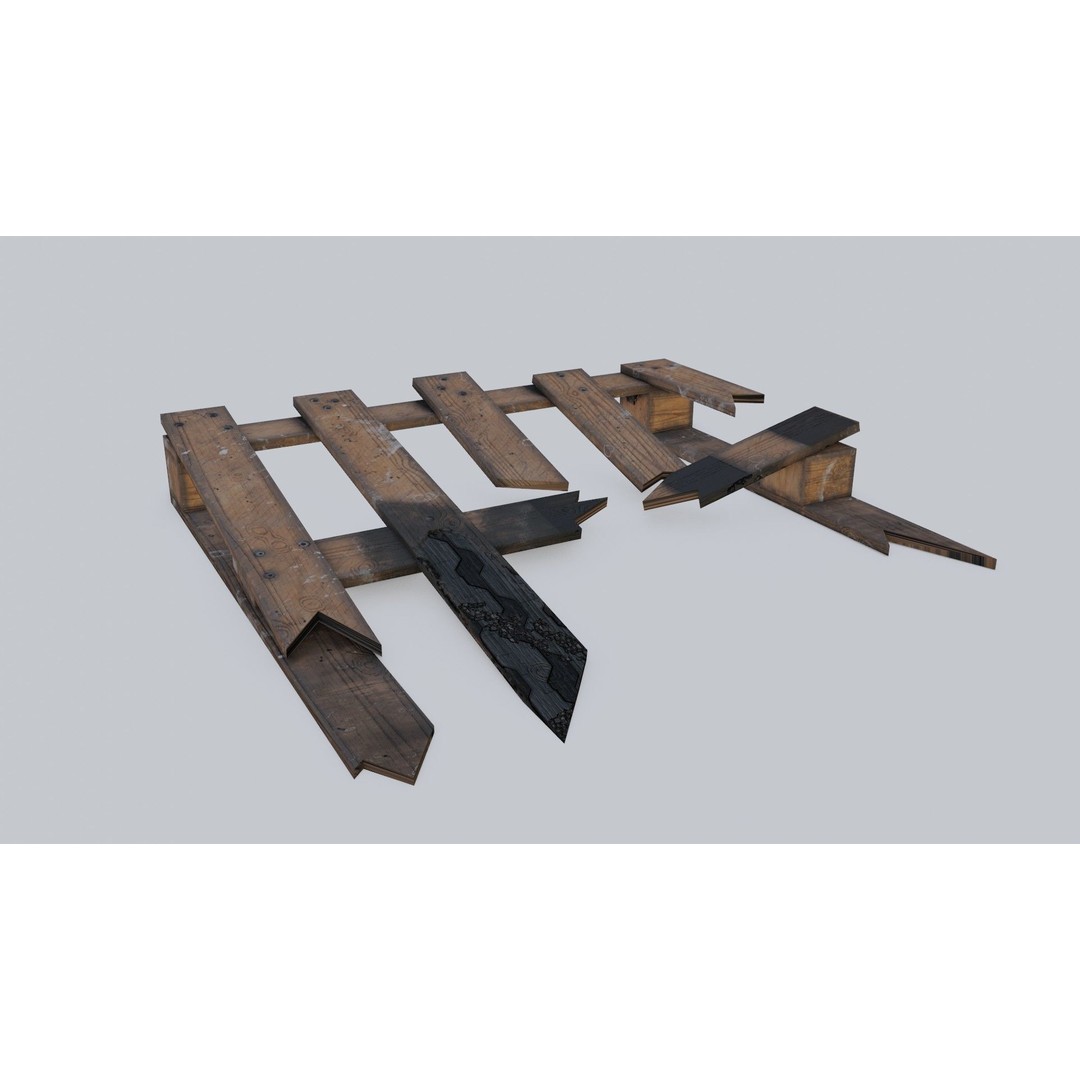 Construction Site Props 3D Model – Low Poly Game Ready Asset, FBX, OBJ - View 6
