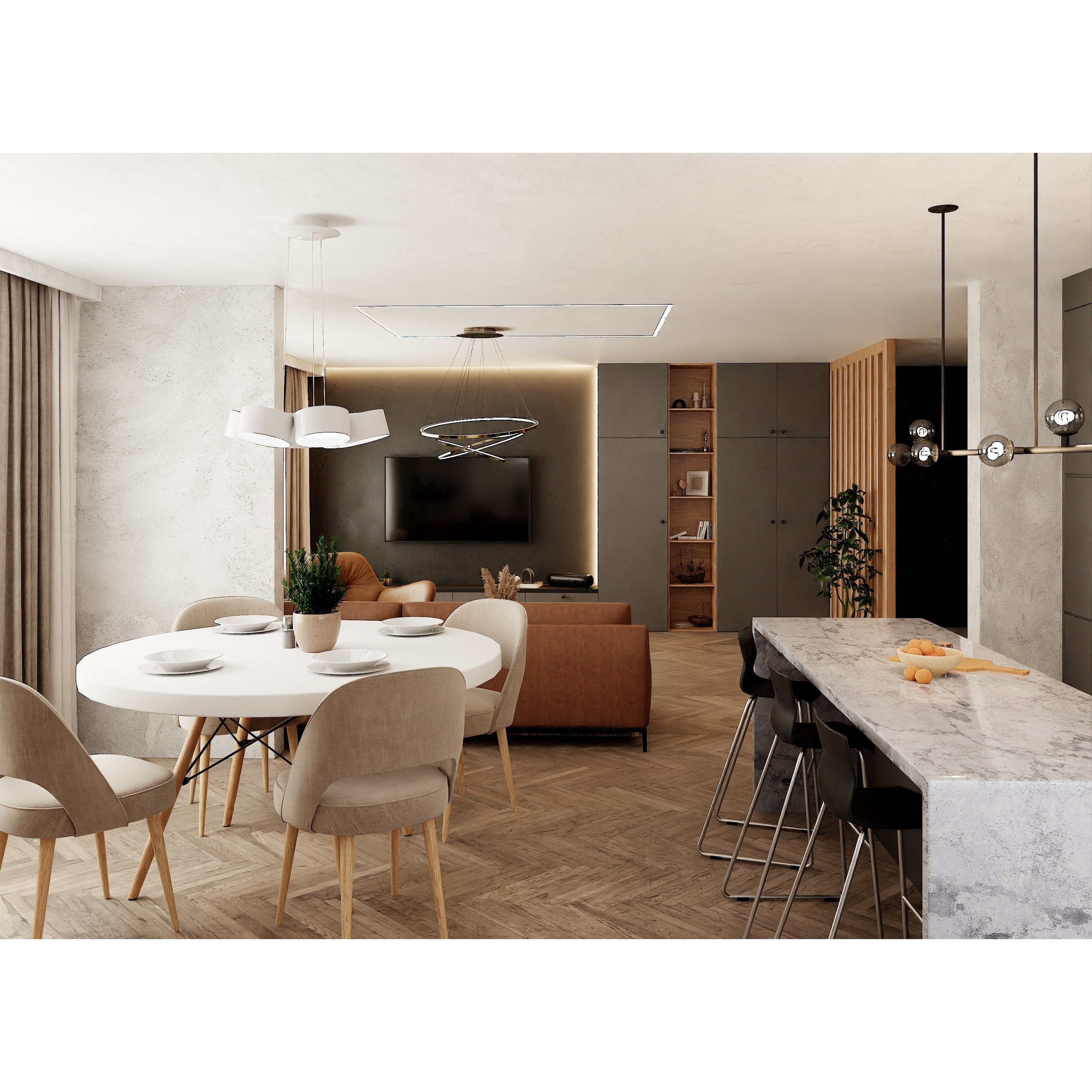 Modern Apartment Scene - High-Quality 3D Model - View 10