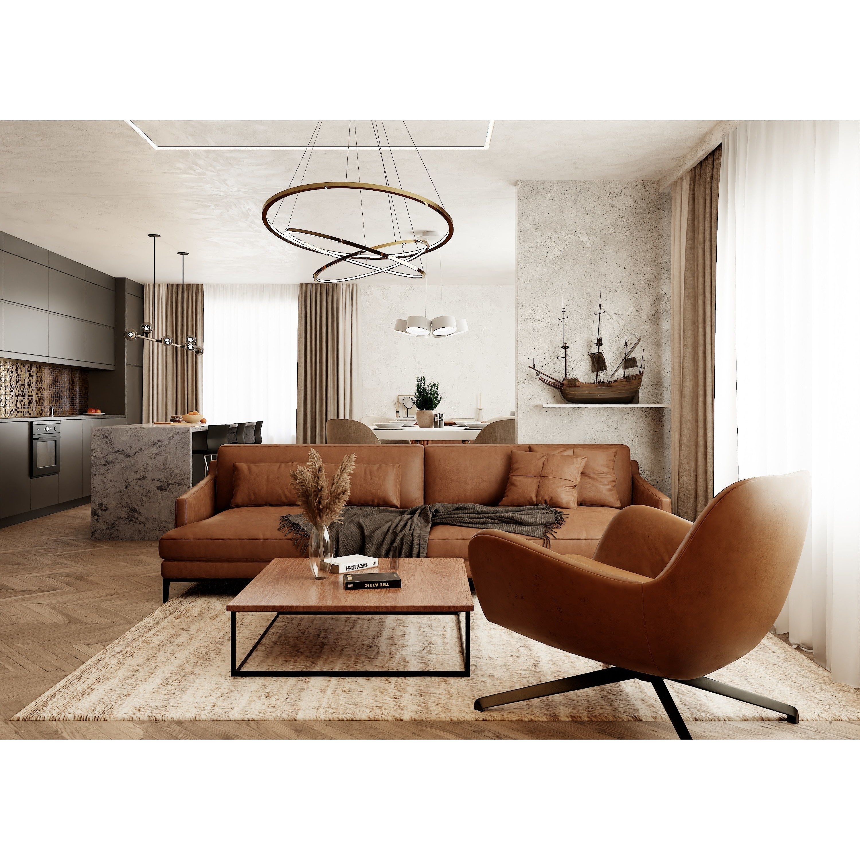 Modern Apartment Scene - High-Quality 3D Model - View 11