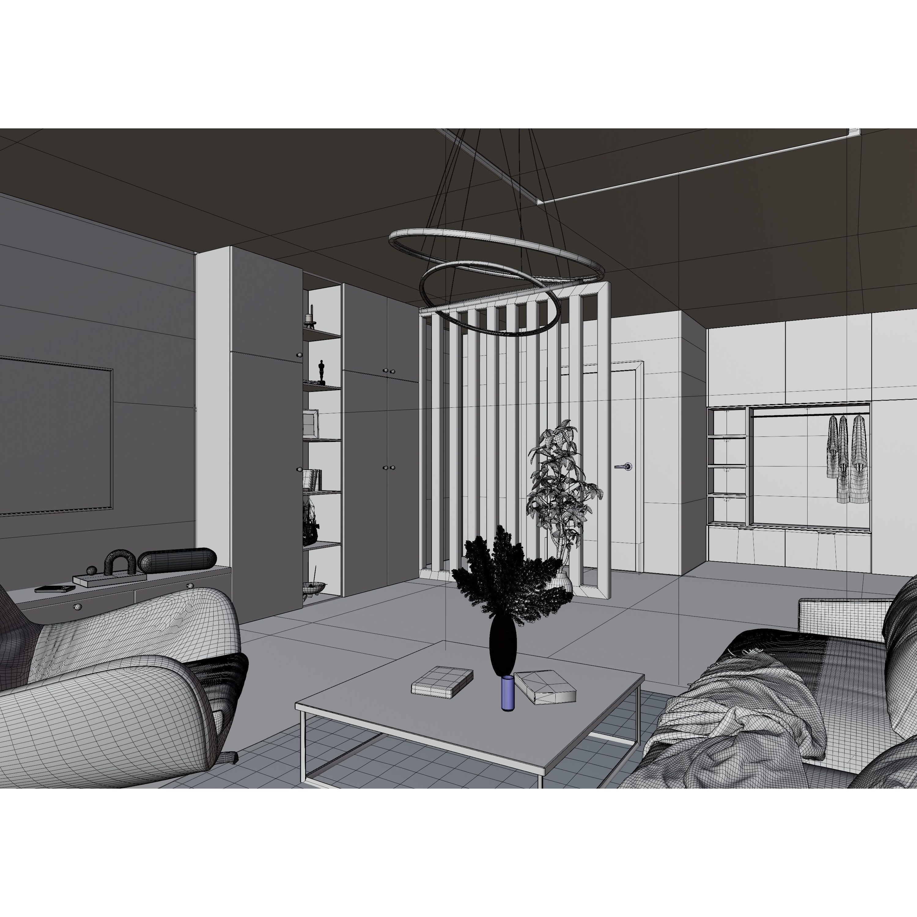 Modern Apartment Scene - High-Quality 3D Model - View 16