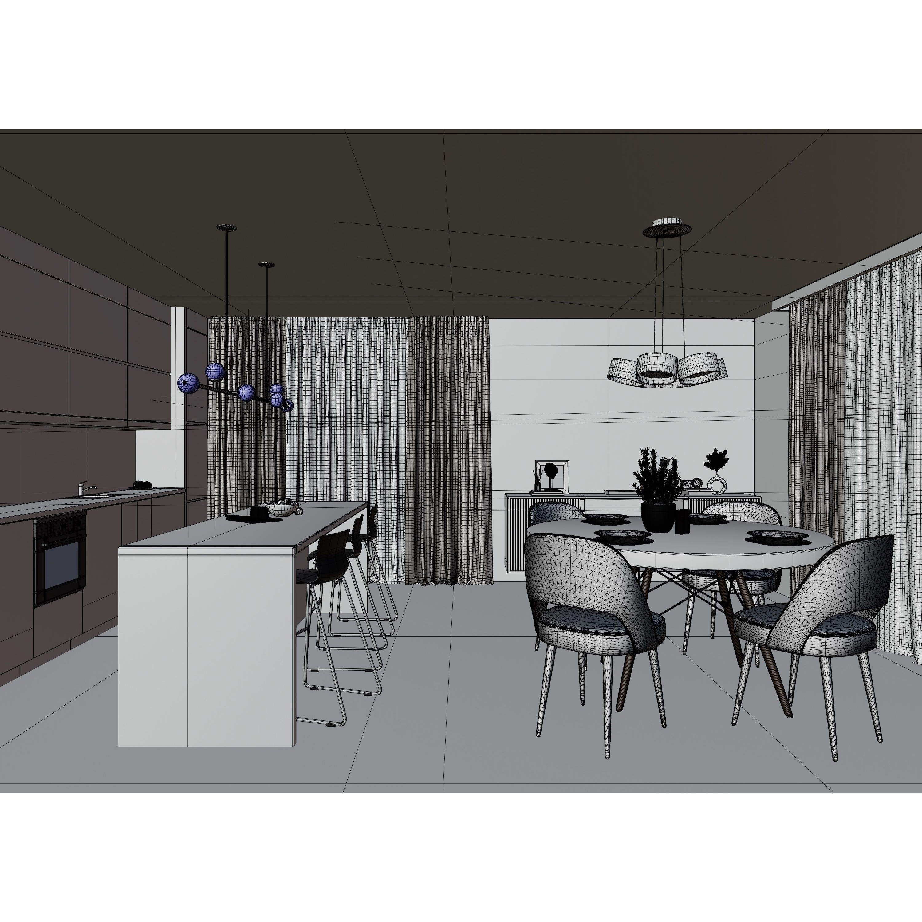 Modern Apartment Scene - High-Quality 3D Model - View 18