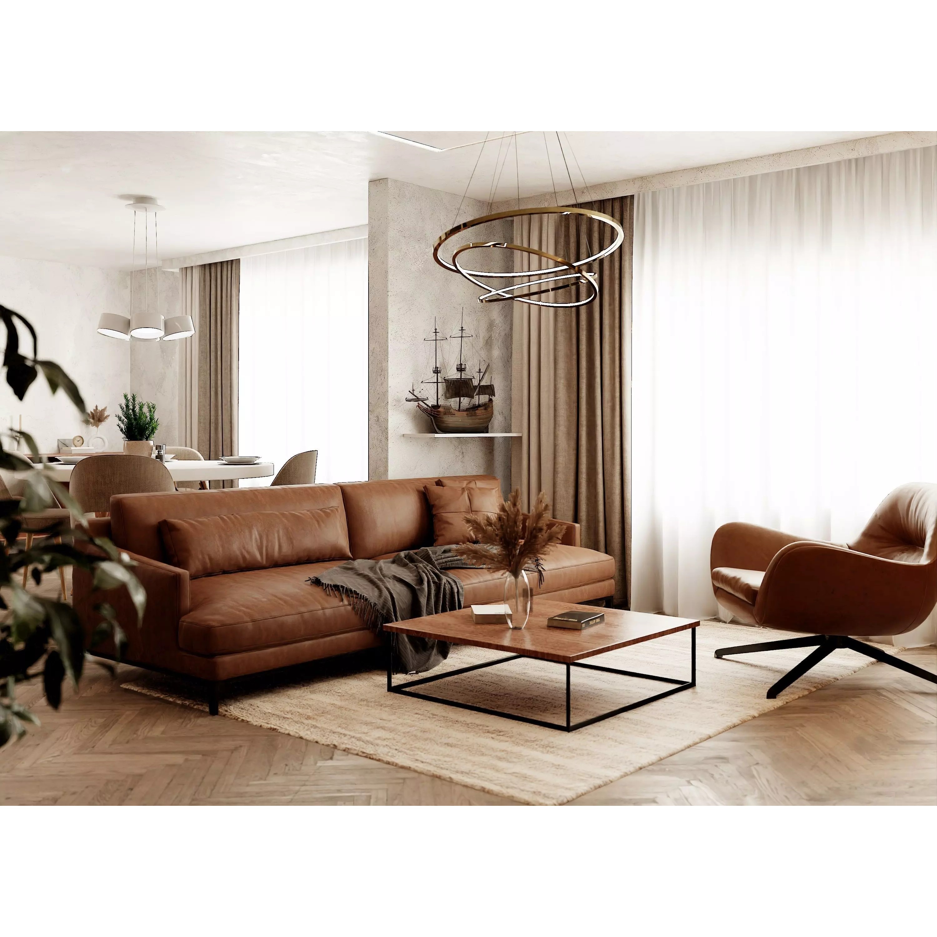 Modern Apartment Scene - High-Quality 3D Model - View 2