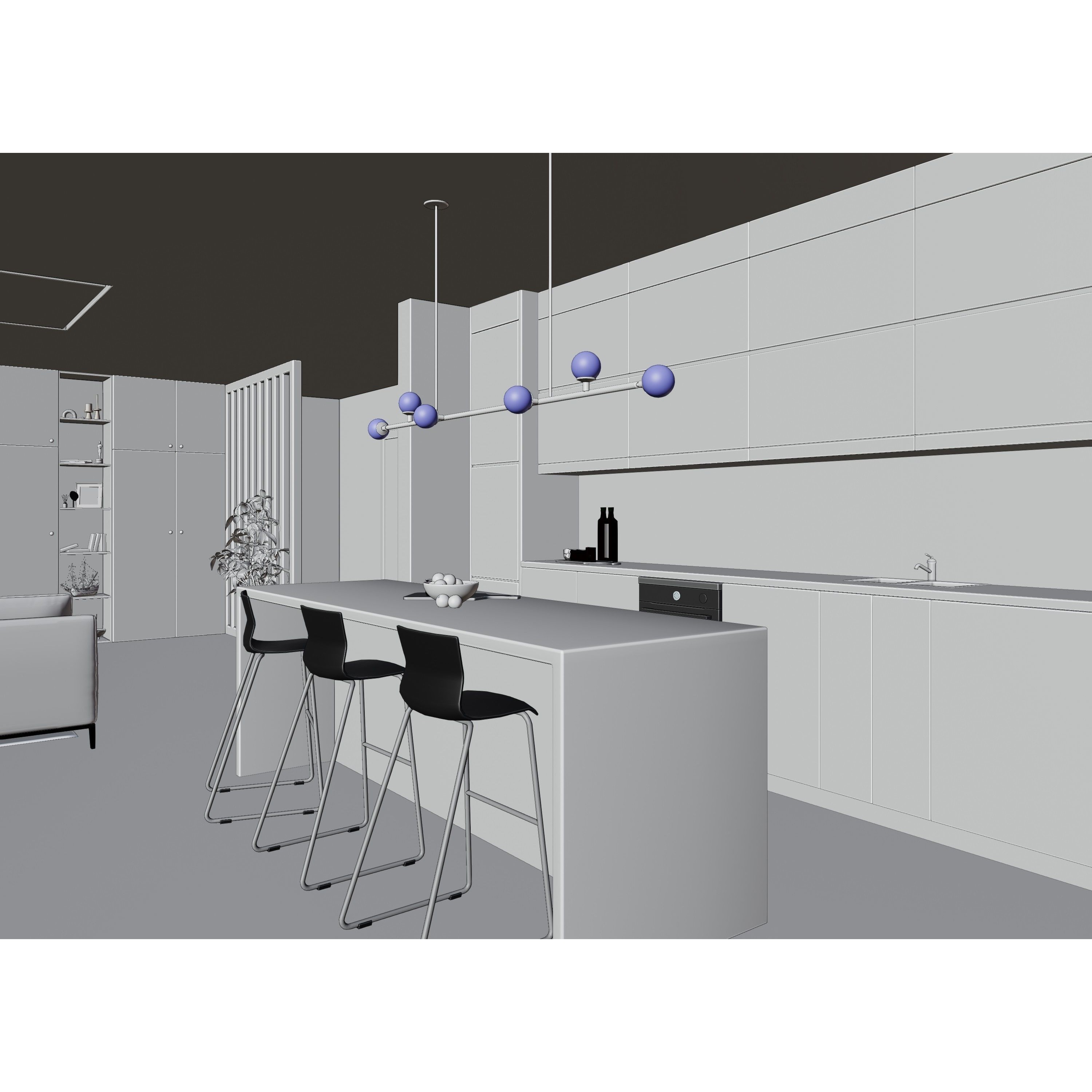 Modern Apartment Scene - High-Quality 3D Model - View 23