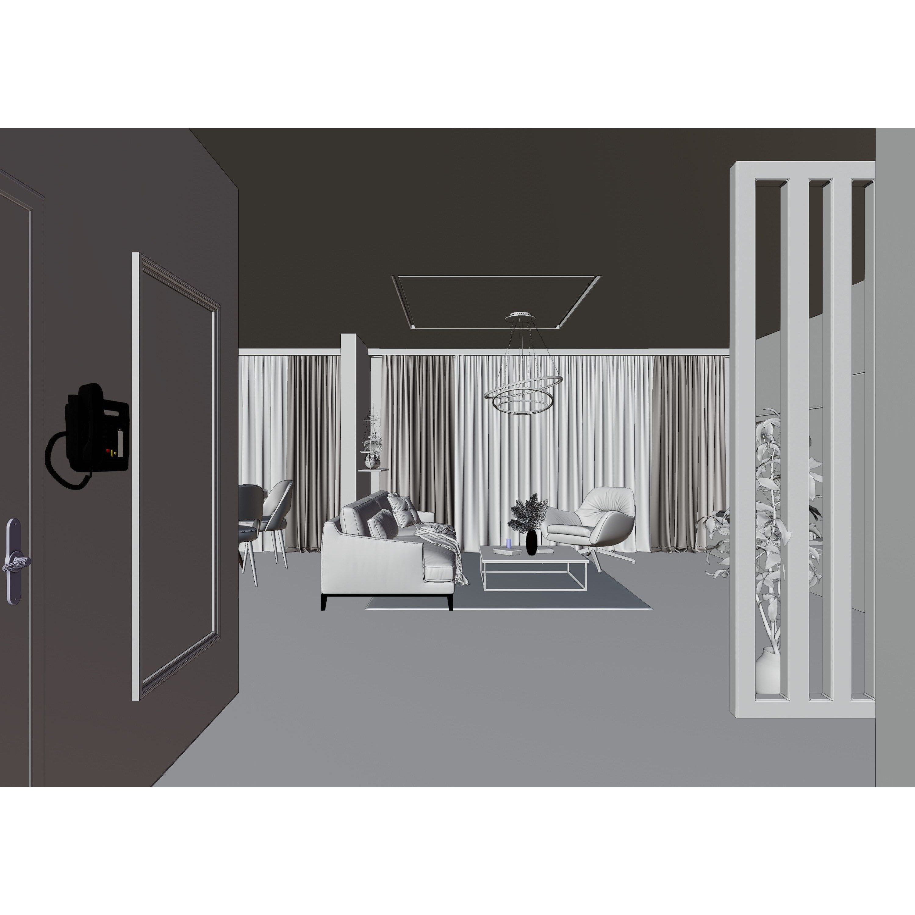 Modern Apartment Scene - High-Quality 3D Model - View 25