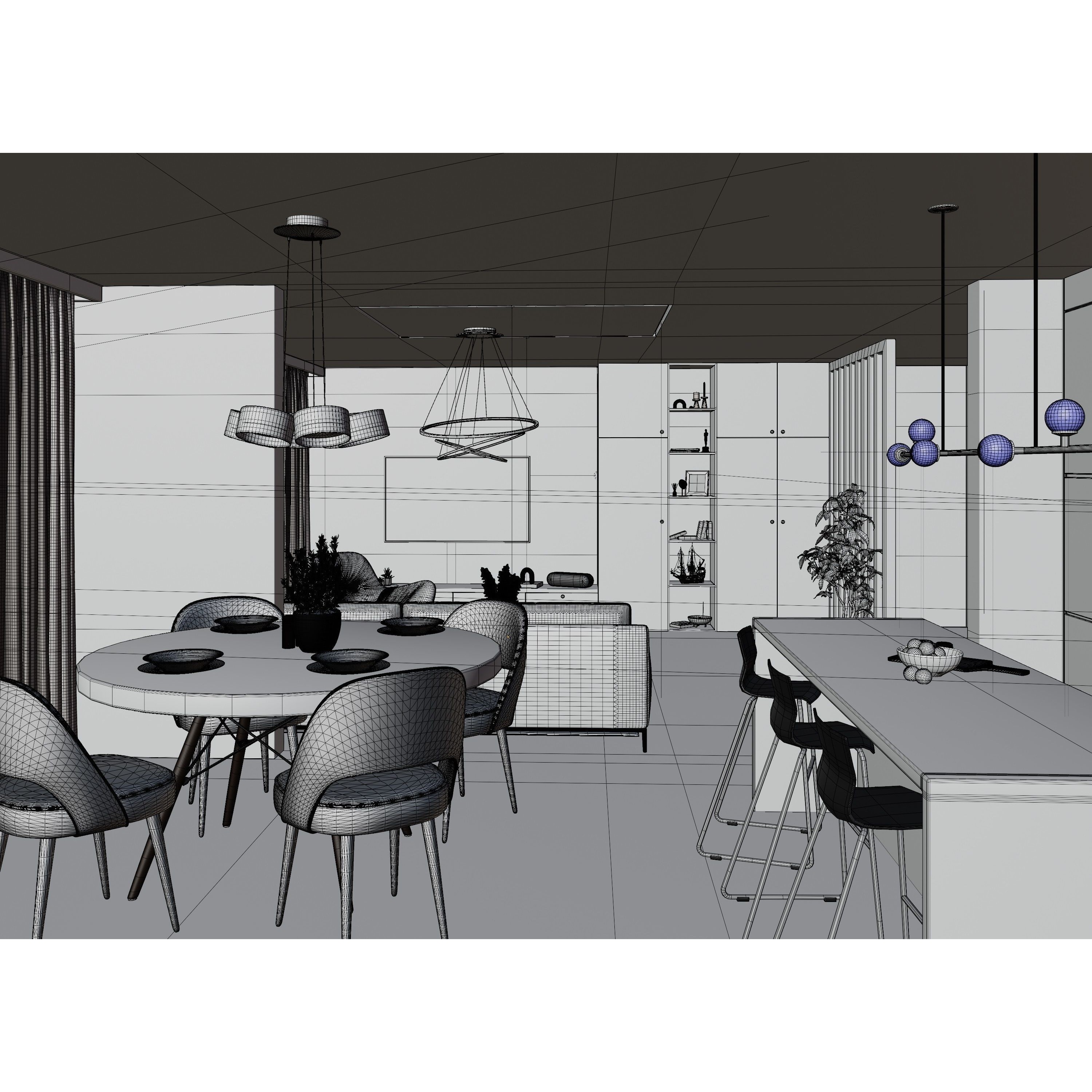 Modern Apartment Scene - High-Quality 3D Model - View 28