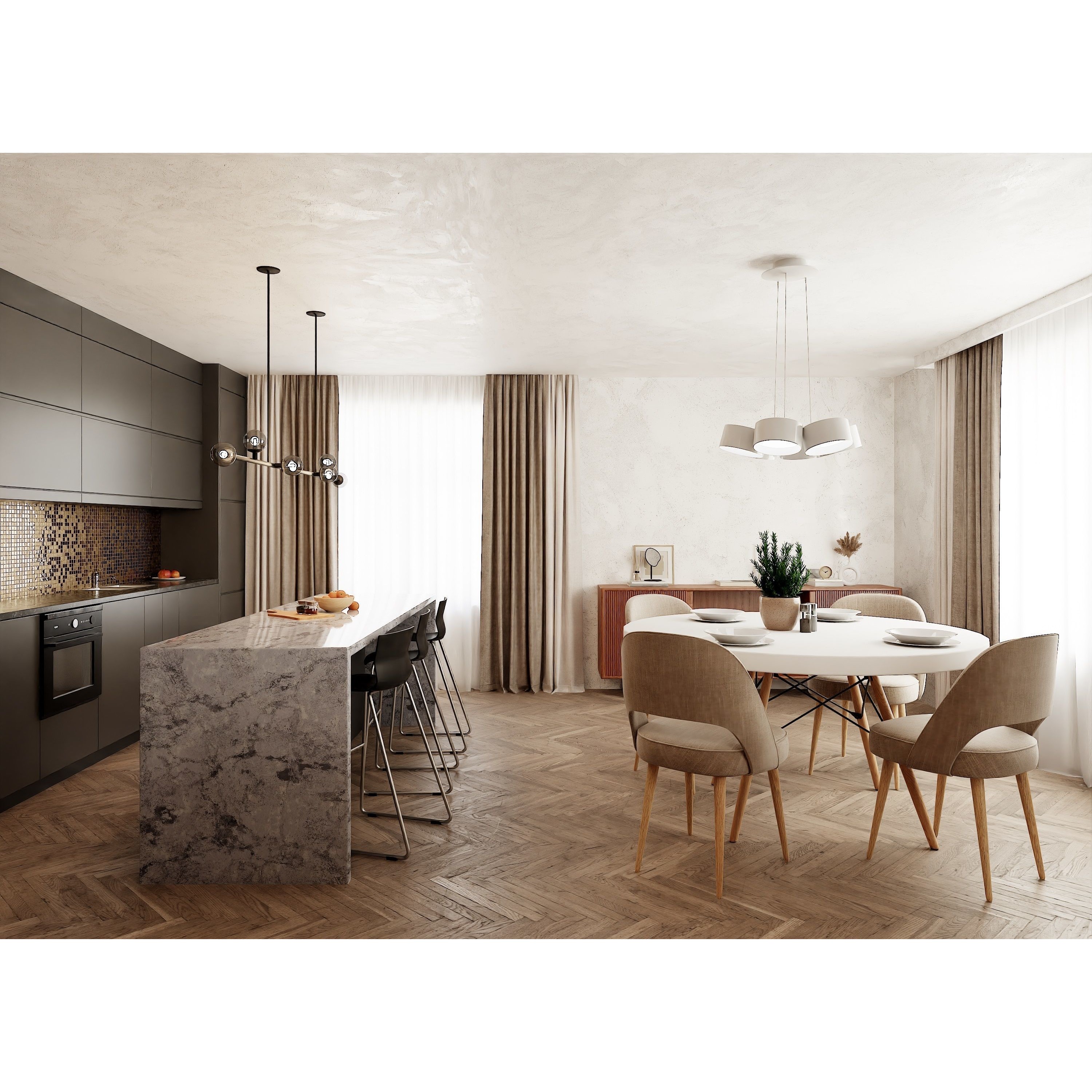 Modern Apartment Scene - High-Quality 3D Model - View 5