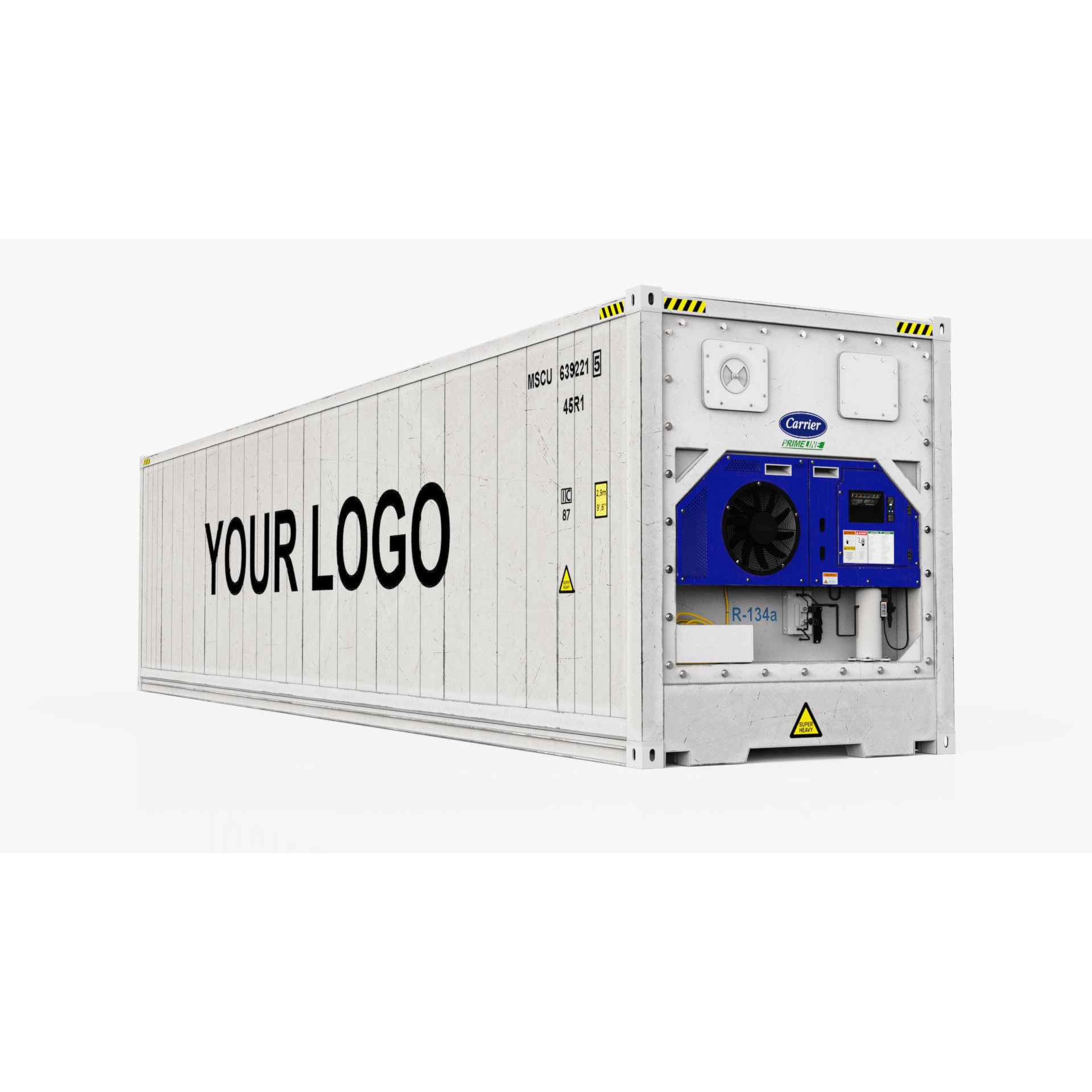 40ft Generic Reefer Container - Game-Ready 3D Model - View 3