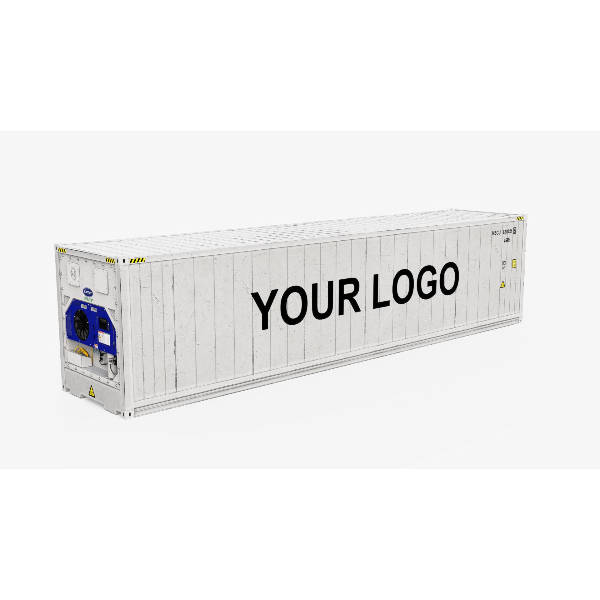 40ft Generic Reefer Container - Game-Ready 3D Model - View 5