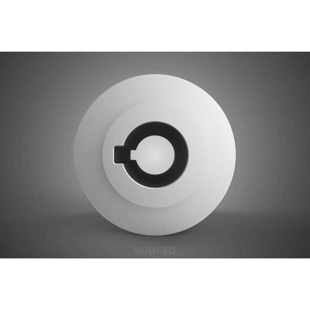 Octuple Groove V-Belt Pulley 3D Model – Industrial Sheave, FBX, PBR - View 21