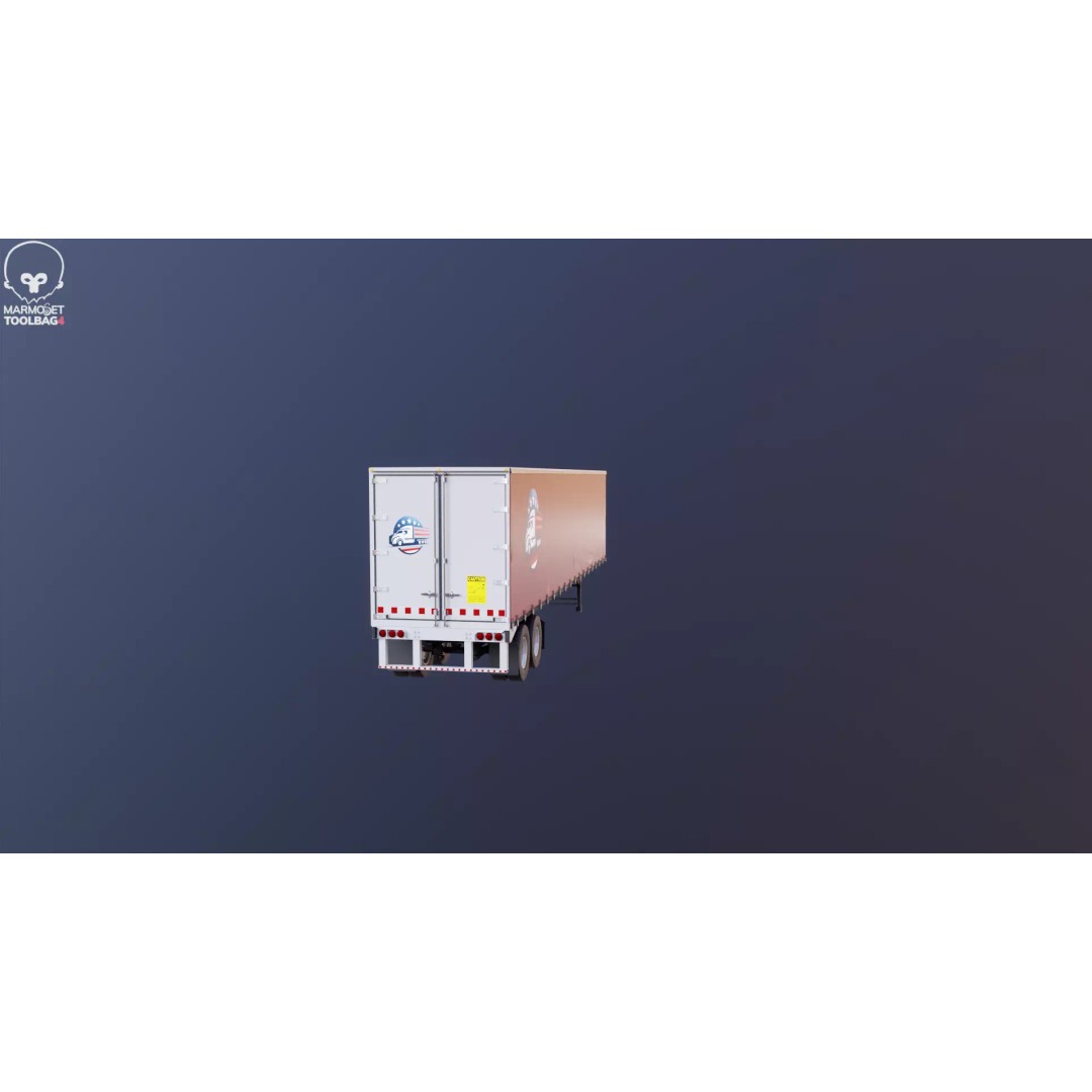 Curtain Semi-Trailer 3D Model – High Poly PBR Vehicle Asset, FBX - View 19