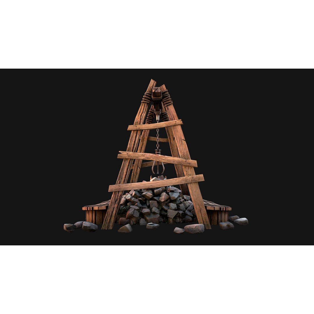 Quarry Stone Rock Mine 3D Model – Low Poly Game Asset, PBR Textures - View 13