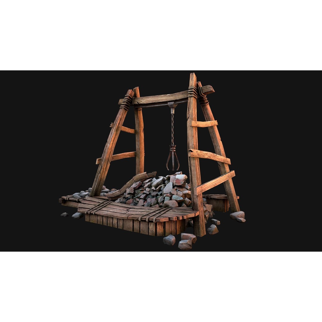 Quarry Stone Rock Mine 3D Model – Low Poly Game Asset, PBR Textures - View 16