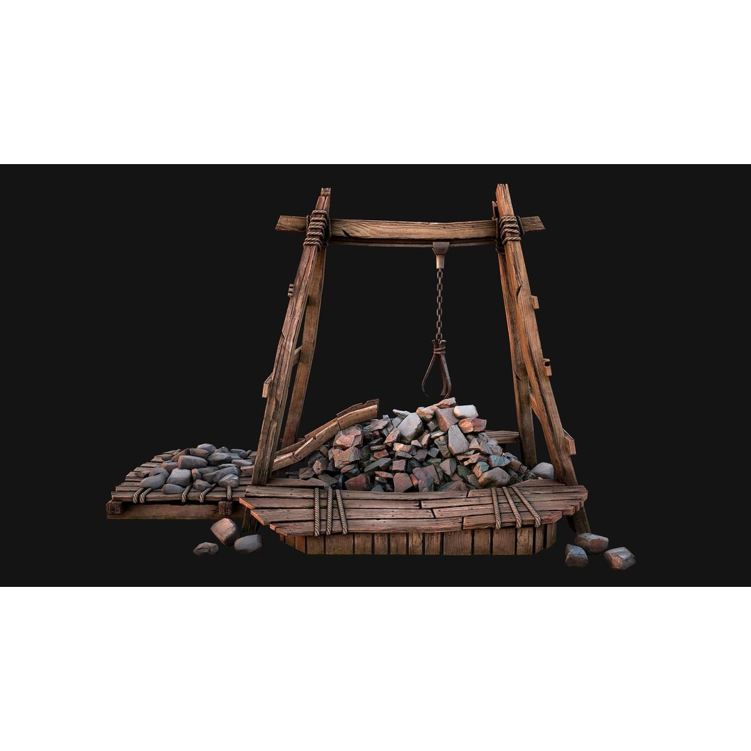 Quarry Stone Rock Mine 3D Model – Low Poly Game Asset, PBR Textures - View 18