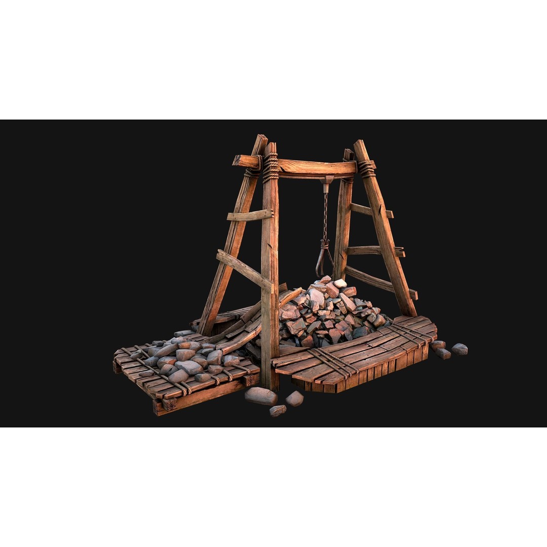 Quarry Stone Rock Mine 3D Model – Low Poly Game Asset, PBR Textures - View 19