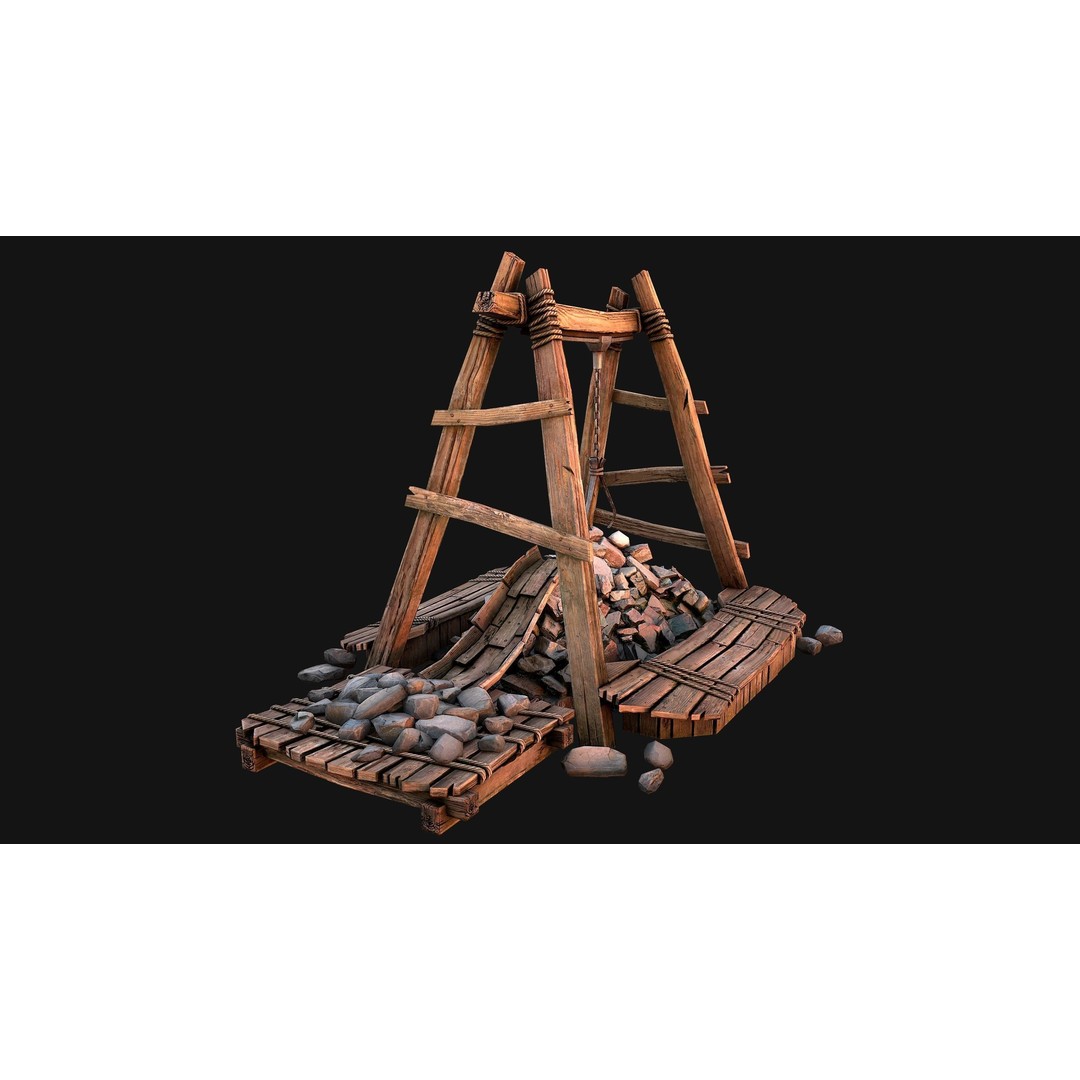 Quarry Stone Rock Mine 3D Model – Low Poly Game Asset, PBR Textures - View 20