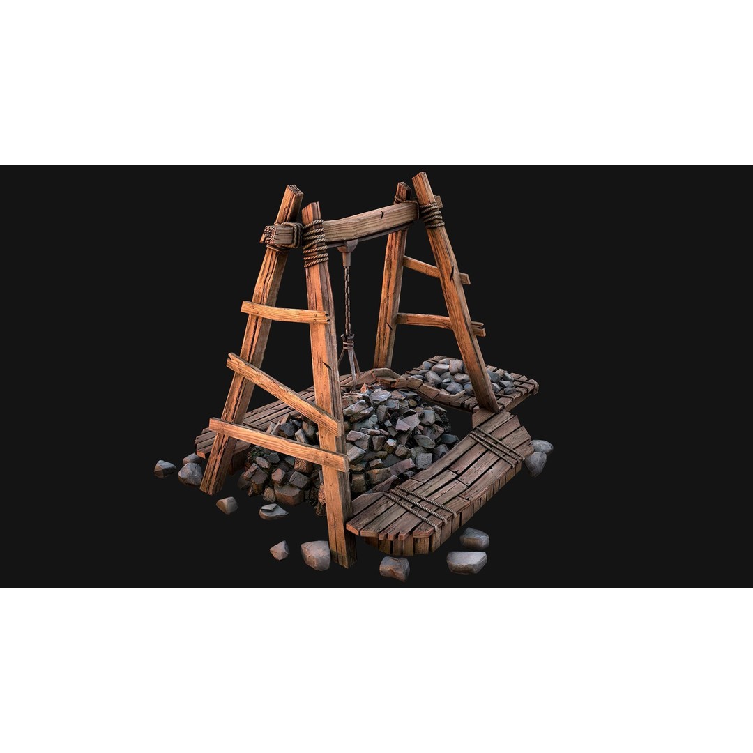 Quarry Stone Rock Mine 3D Model – Low Poly Game Asset, PBR Textures - View 25