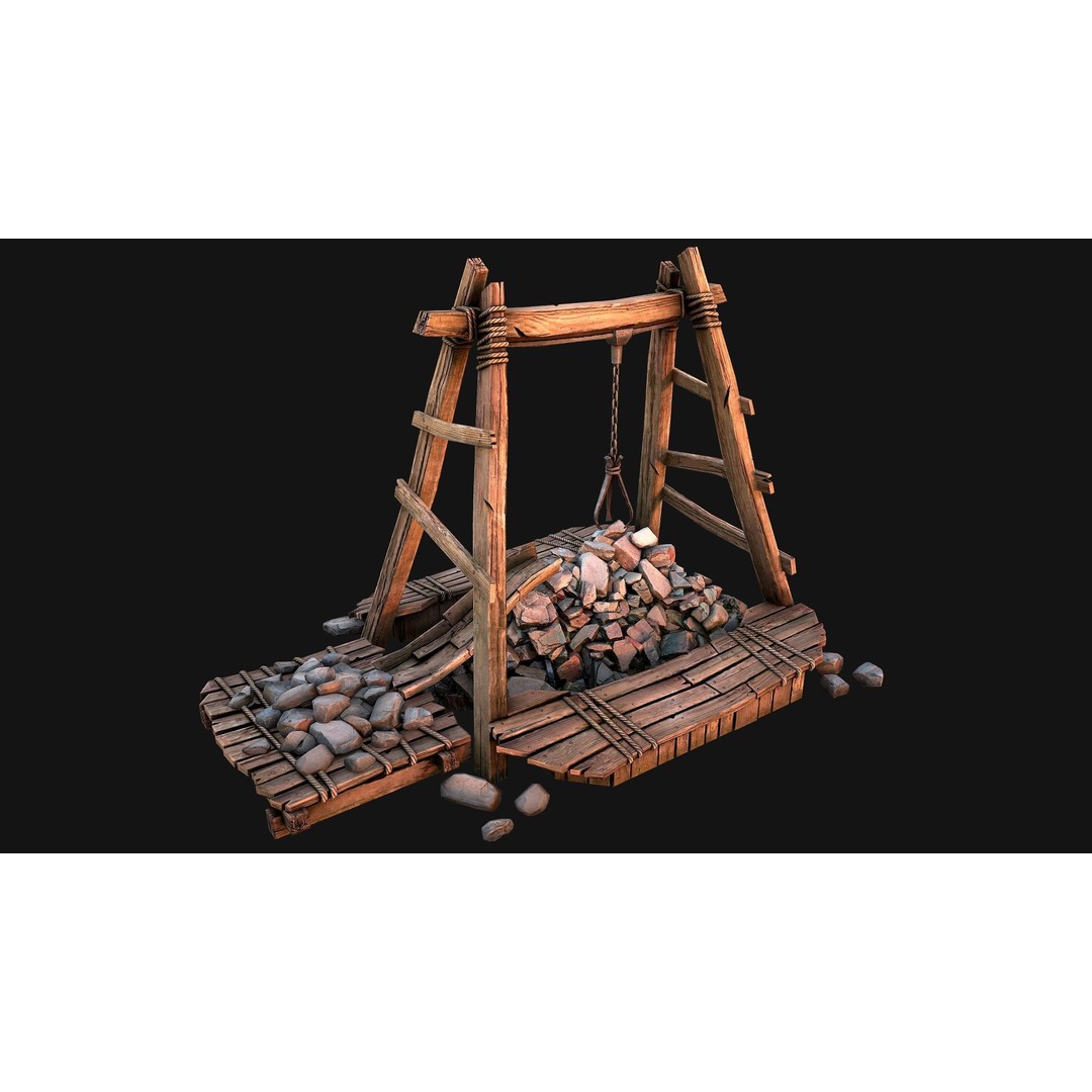 Quarry Stone Rock Mine 3D Model – Low Poly Game Asset, PBR Textures - View 27