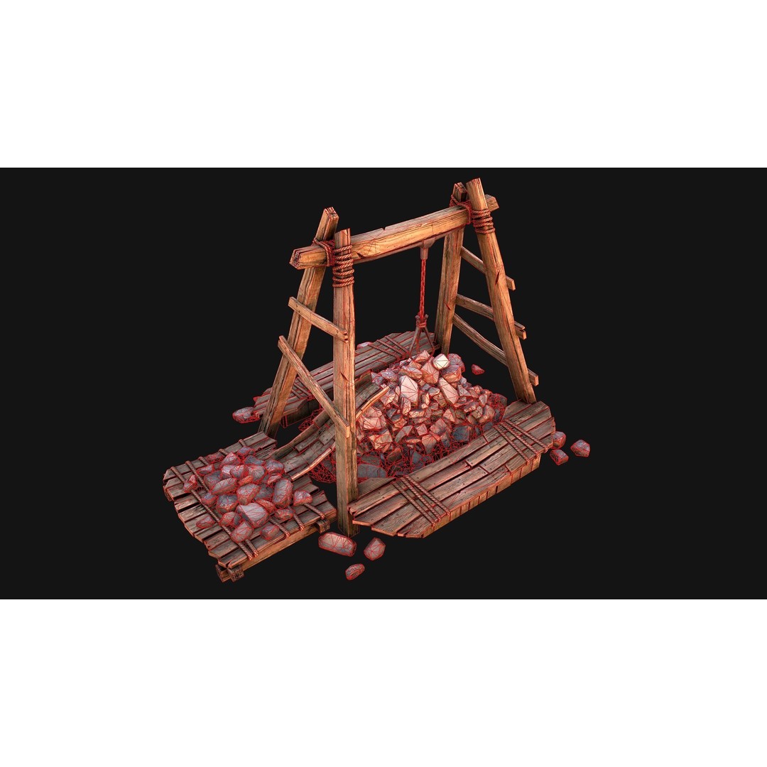 Quarry Stone Rock Mine 3D Model – Low Poly Game Asset, PBR Textures - View 32