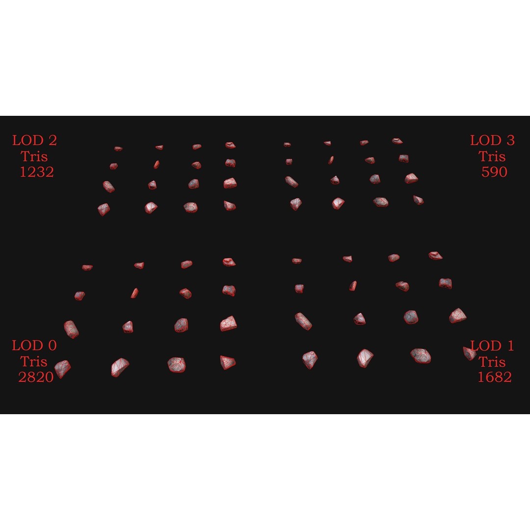 Quarry Stone Rock Mine 3D Model – Low Poly Game Asset, PBR Textures - View 5