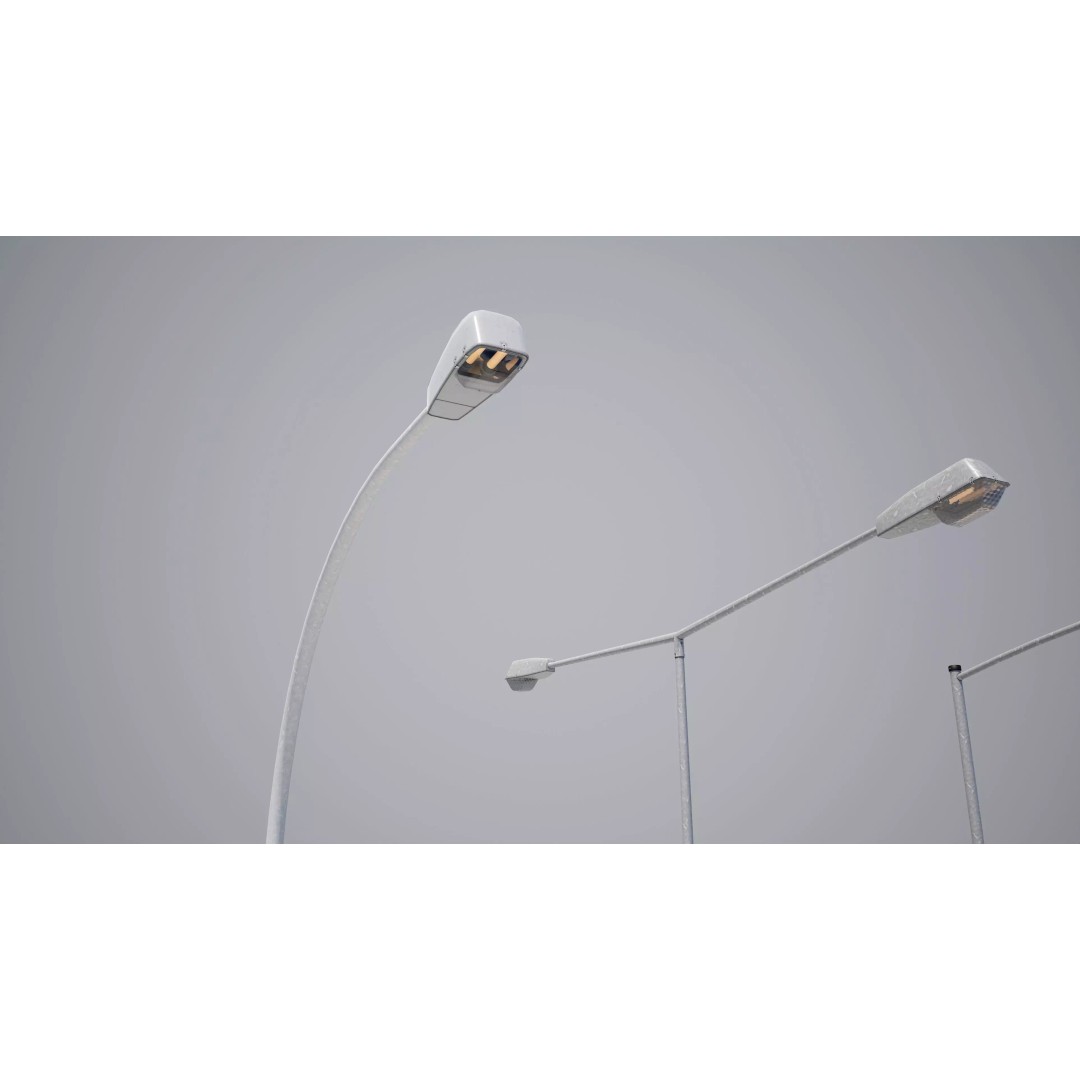 Streetlight Lanterns 3D Model – Low Poly Architectural Fixture, FBX - View 5