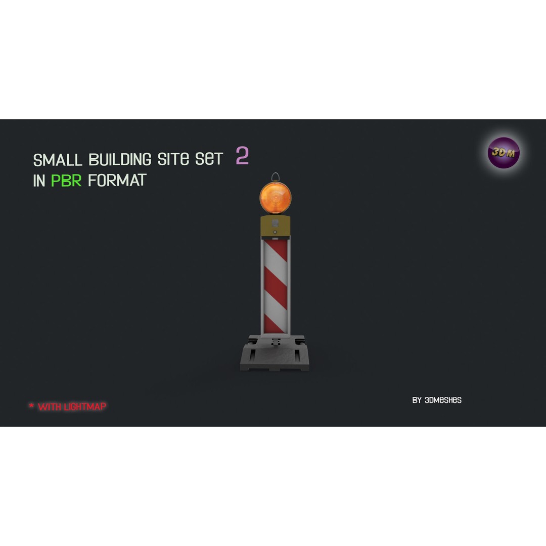 Small Building Site 3D Model – Low Poly PBR Construction Set, FBX - View 10