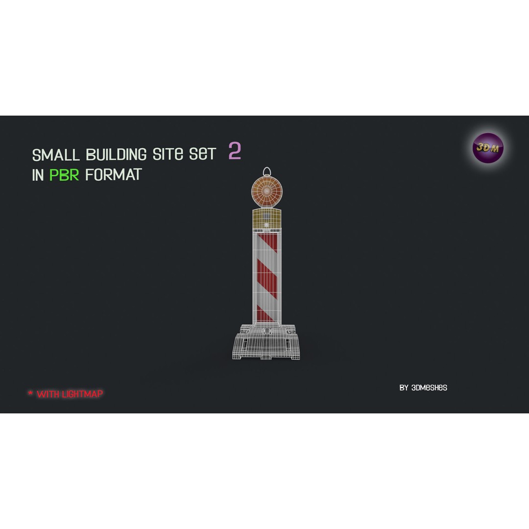 Small Building Site 3D Model – Low Poly PBR Construction Set, FBX - View 11