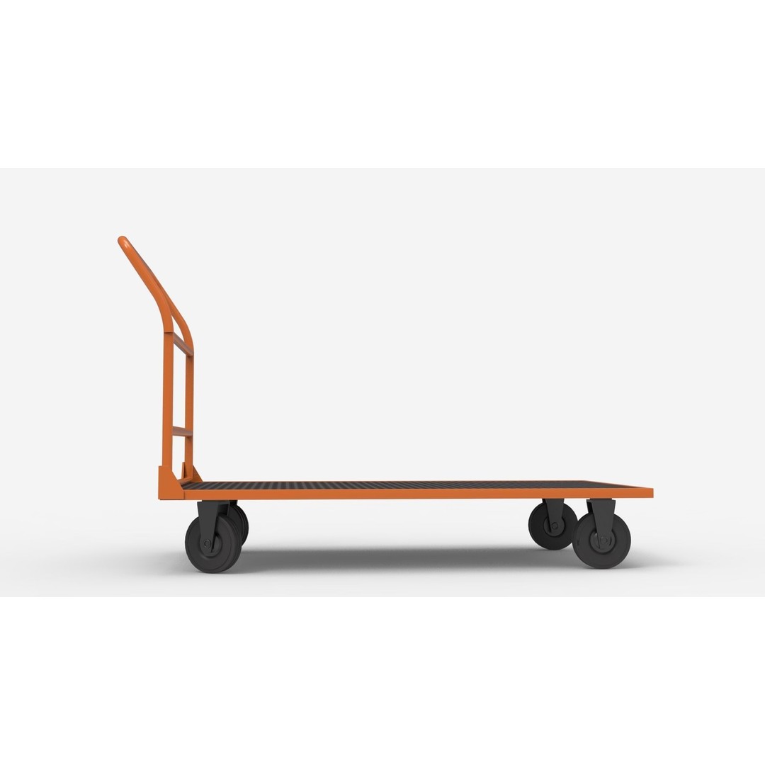 Handcart 3D Model – Industrial Cargo Trolley, Blender