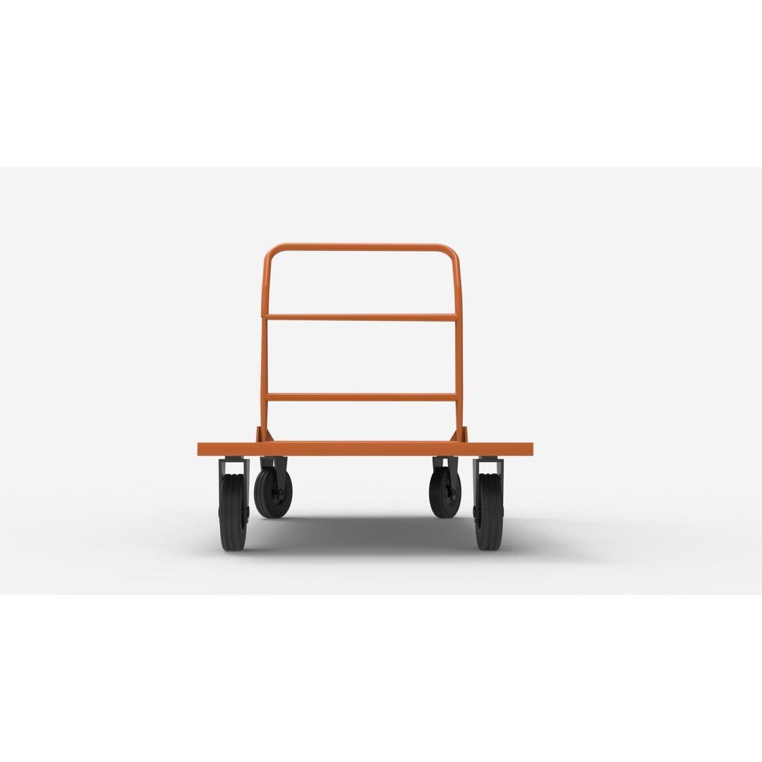 Handcart 3D Model – Industrial Cargo Trolley, Blender - View 11