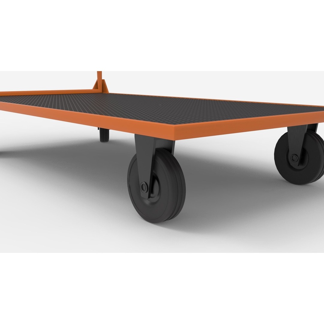 Handcart 3D Model – Industrial Cargo Trolley, Blender - View 31