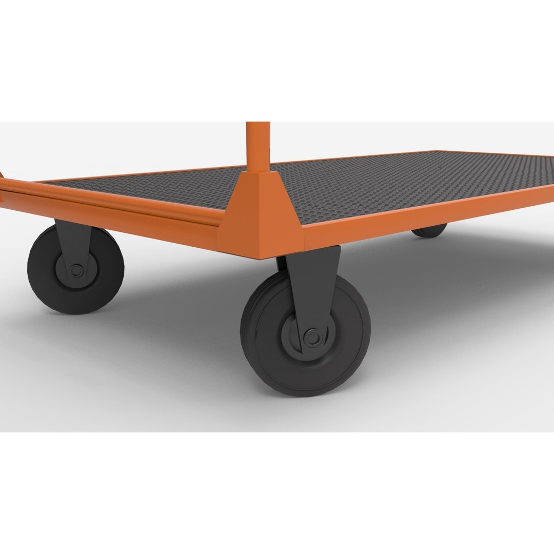 Handcart 3D Model – Industrial Cargo Trolley, Blender - View 32