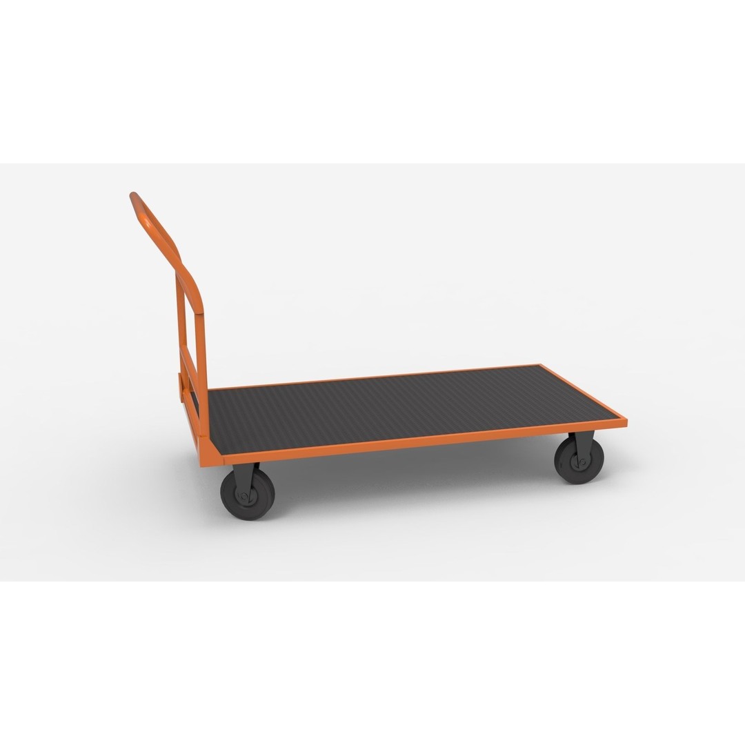 Handcart 3D Model – Industrial Cargo Trolley, Blender - View 41