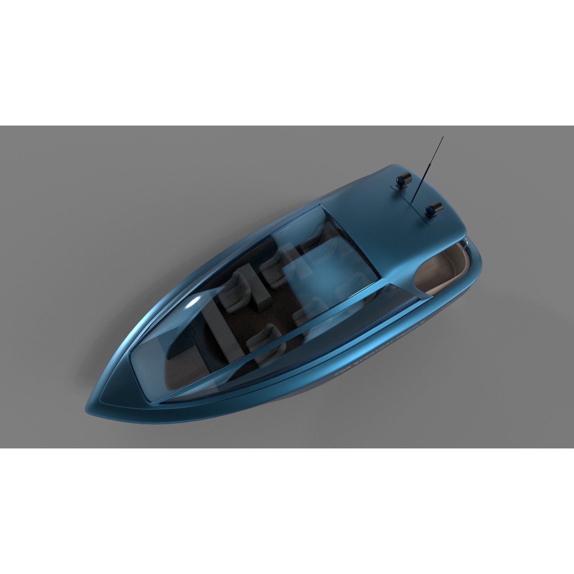Electric Sailboat - Low-Poly Game-Ready 3D Model - View 11