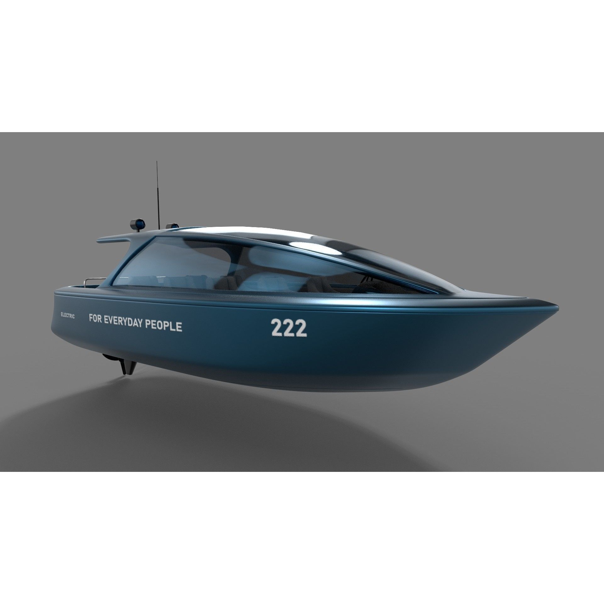 Electric Sailboat - Low-Poly Game-Ready 3D Model - View 12