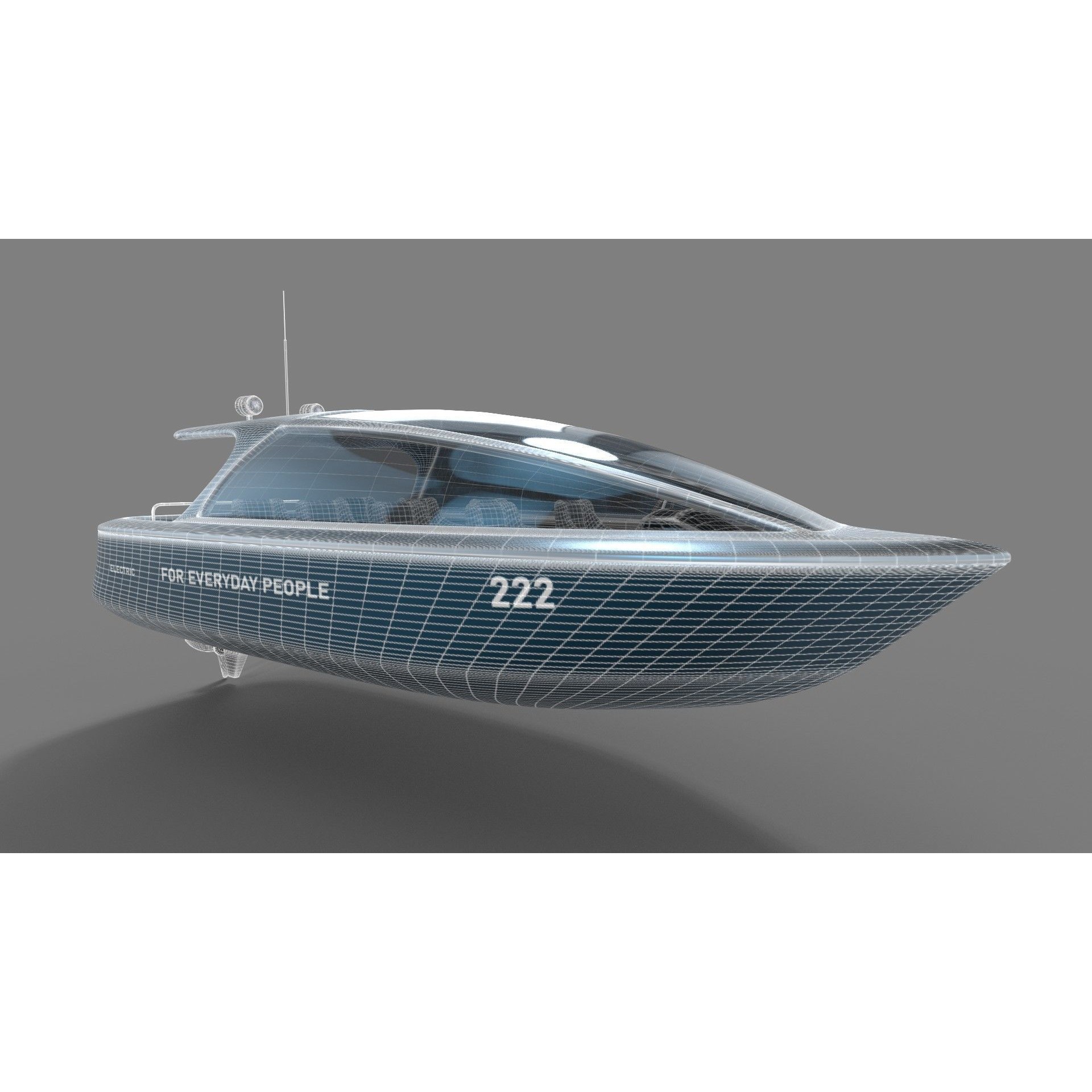 Electric Sailboat - Low-Poly Game-Ready 3D Model - View 13