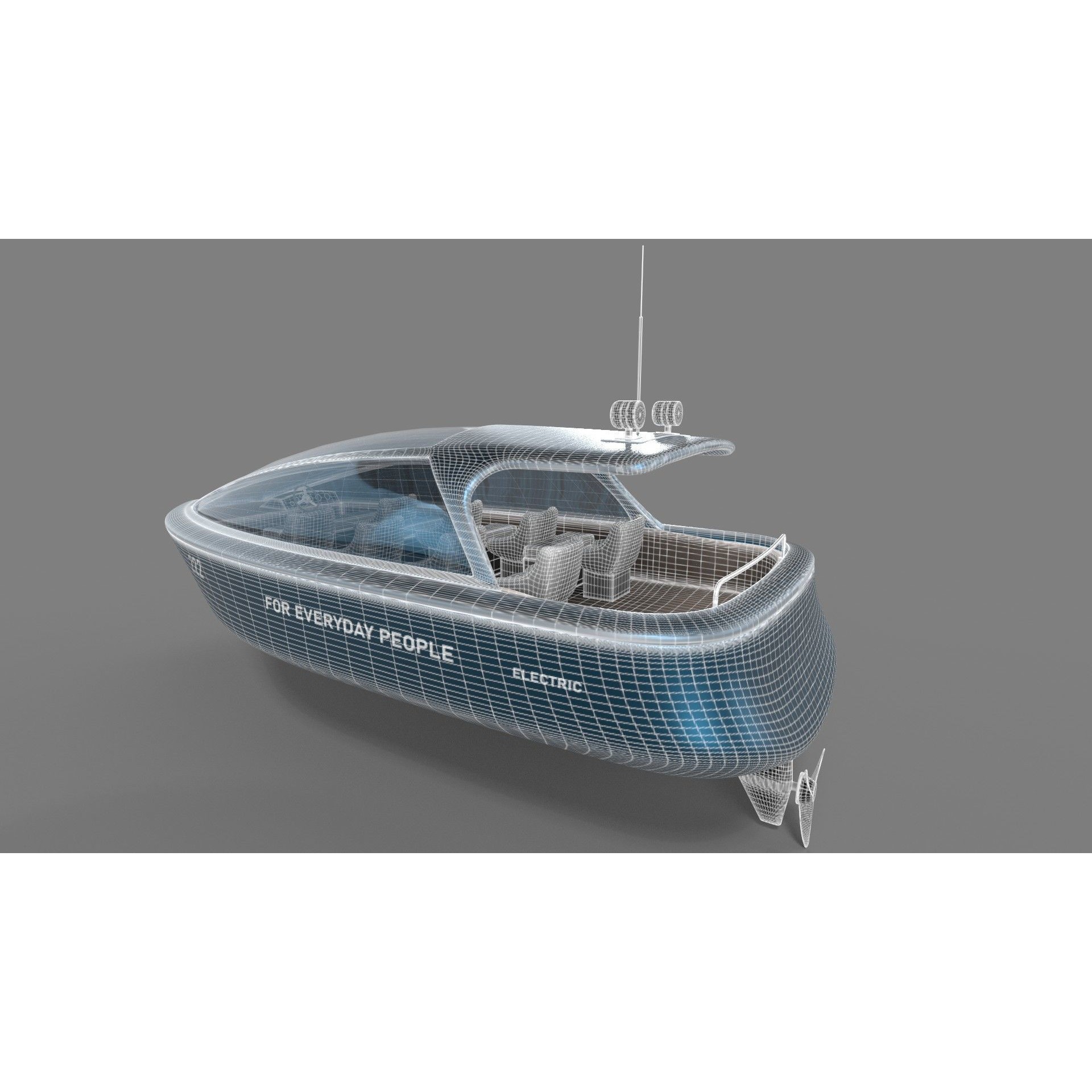 Electric Sailboat - Low-Poly Game-Ready 3D Model - View 15