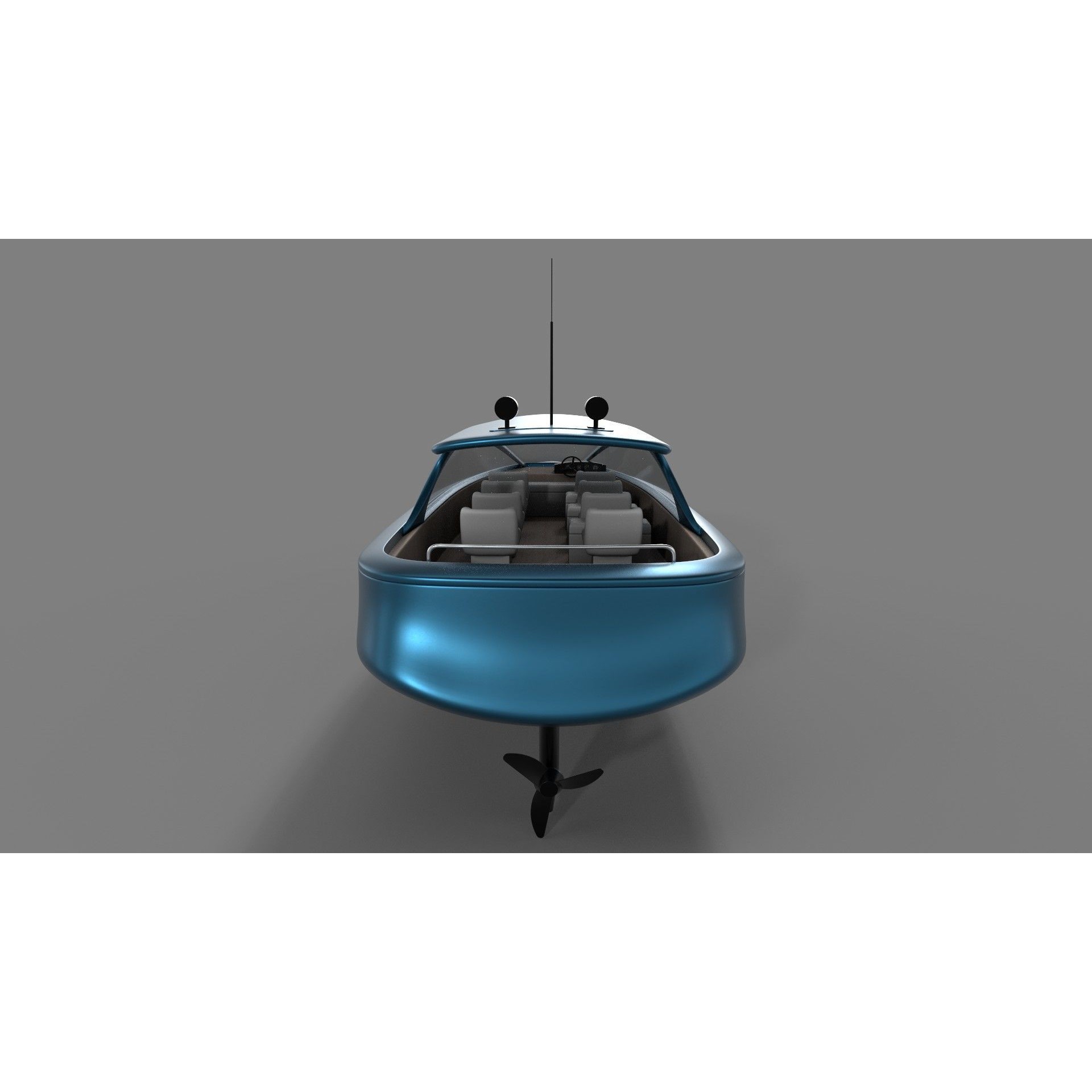 Electric Sailboat - Low-Poly Game-Ready 3D Model - View 5