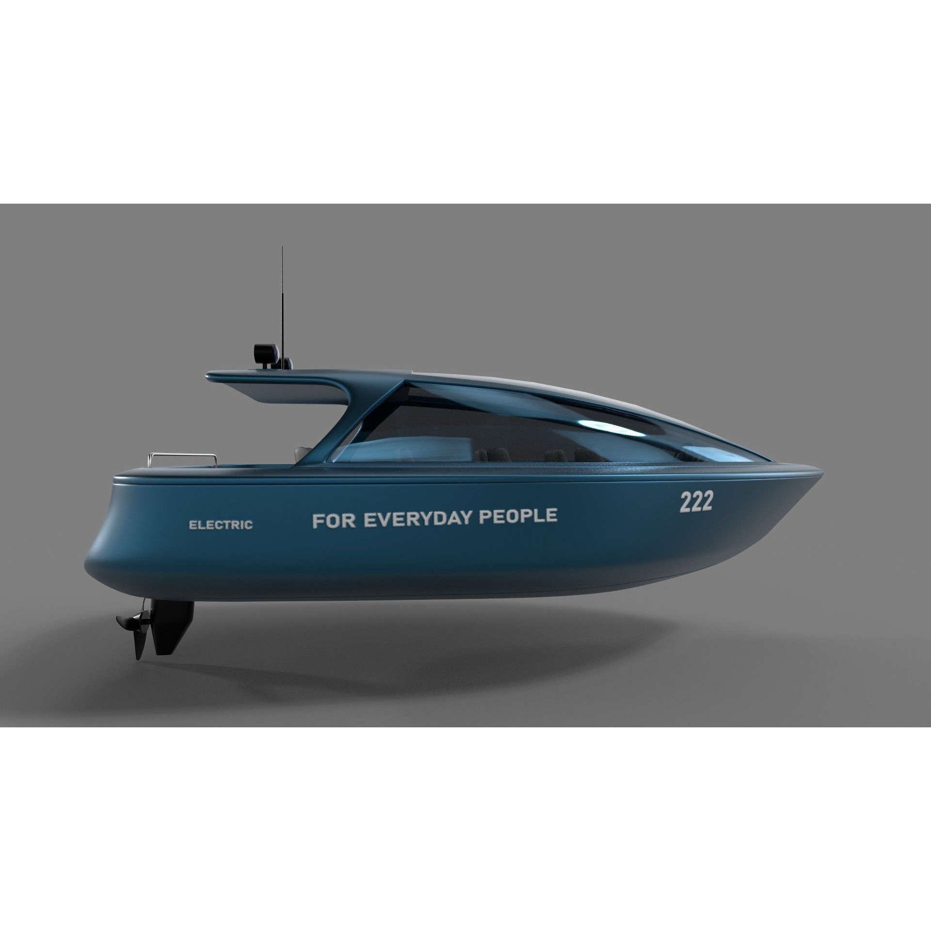 Electric Sailboat - Low-Poly Game-Ready 3D Model - View 7
