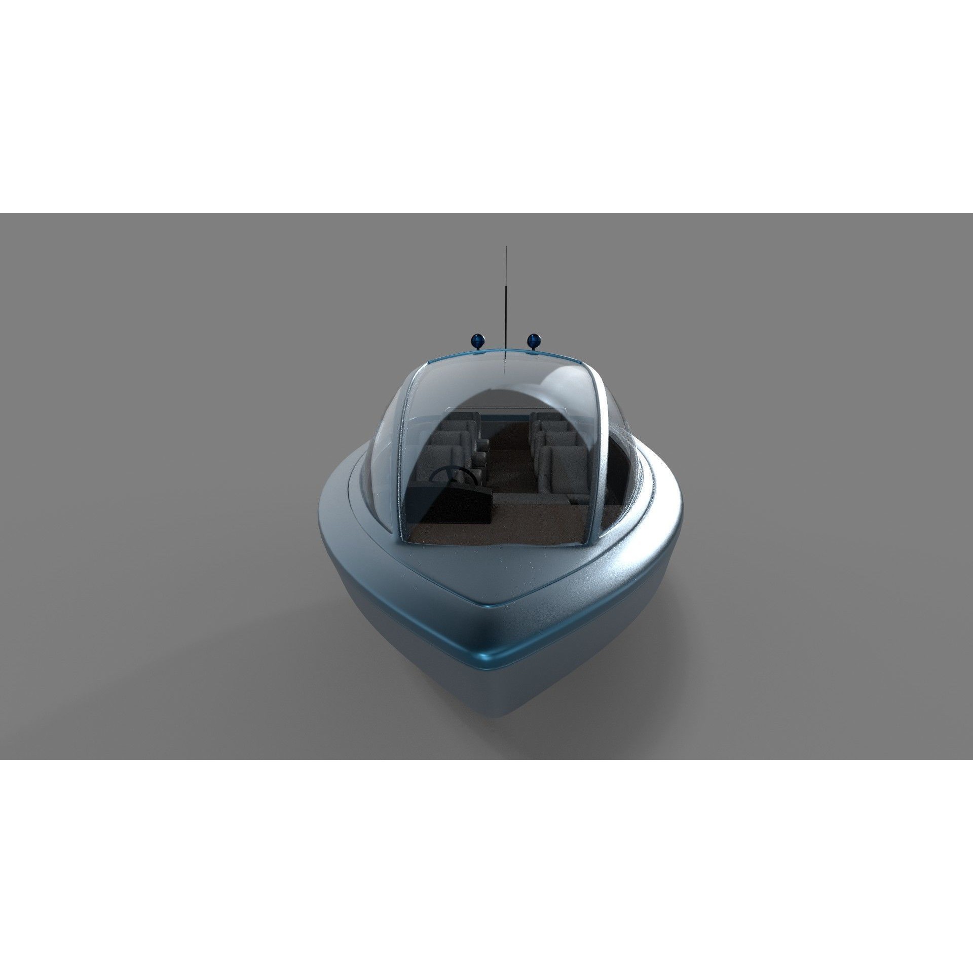 Electric Sailboat - Low-Poly Game-Ready 3D Model - View 8