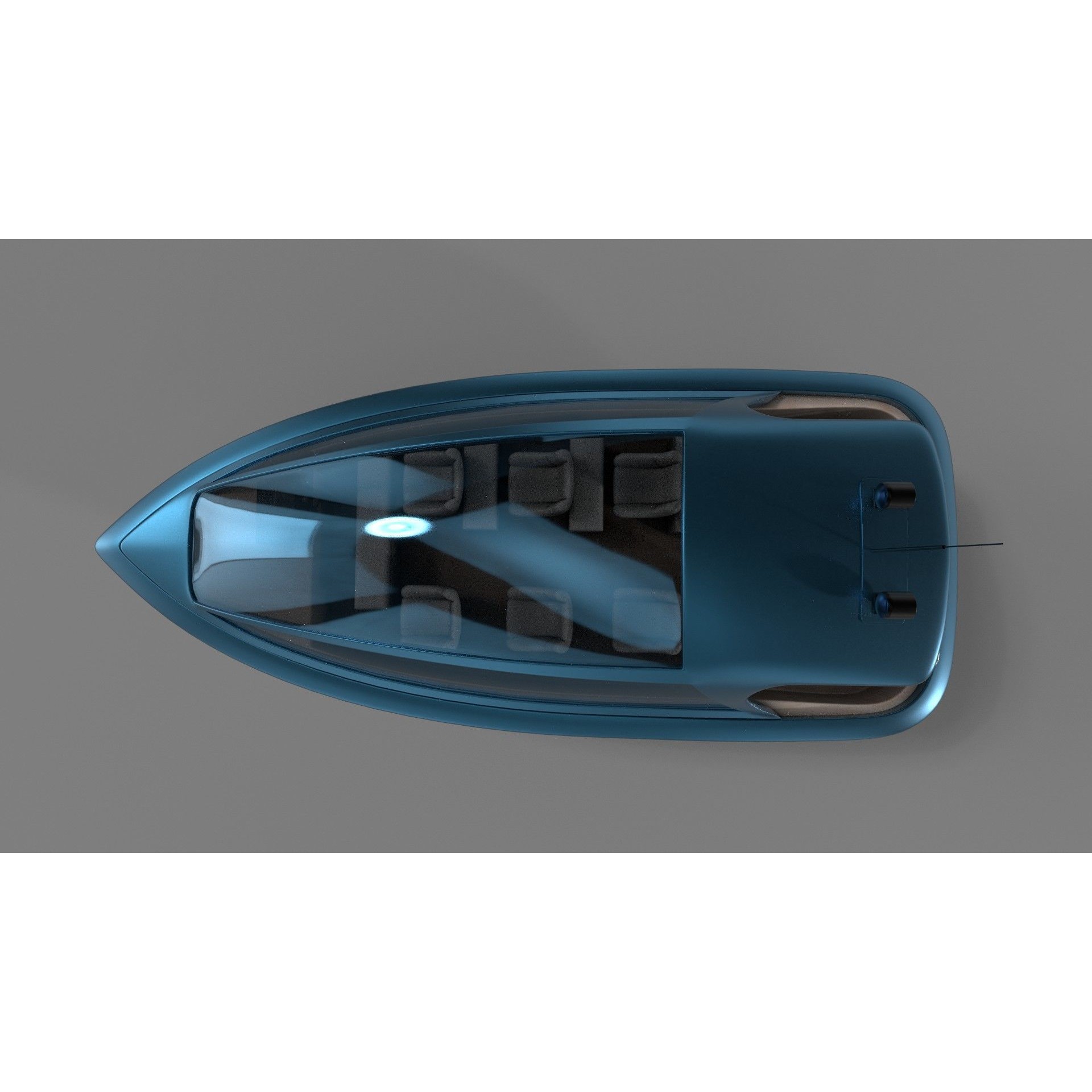 Electric Sailboat - Low-Poly Game-Ready 3D Model - View 9