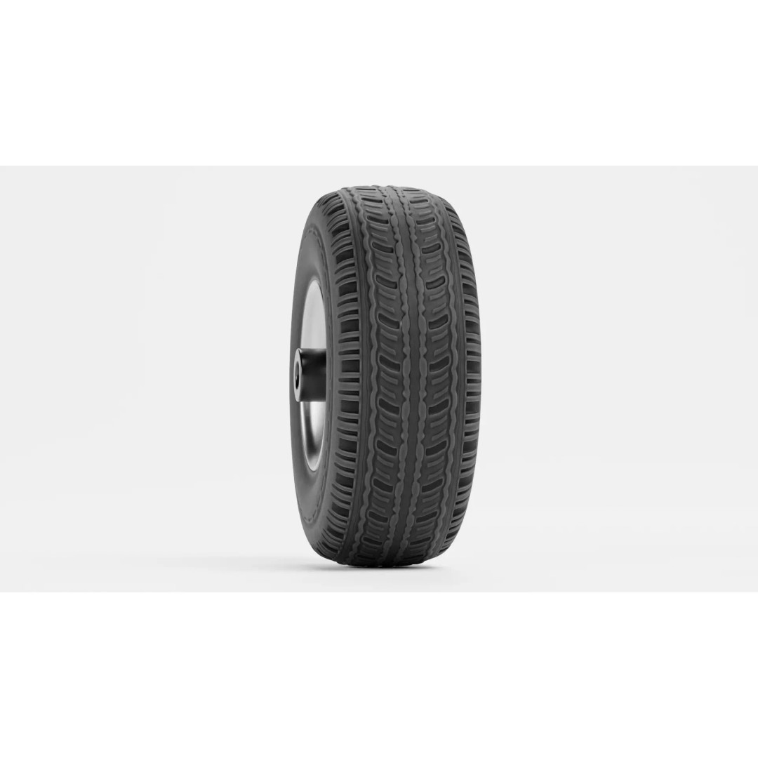Tire 3D Model – Low Poly Automotive Wheel with PBR Textures - View 5