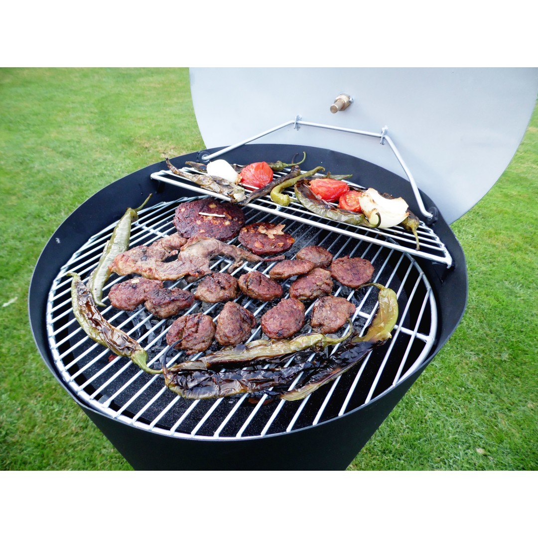 Conical BBQ 3D Model – Adjustable Charcoal Grill with PBR Textures - View 10