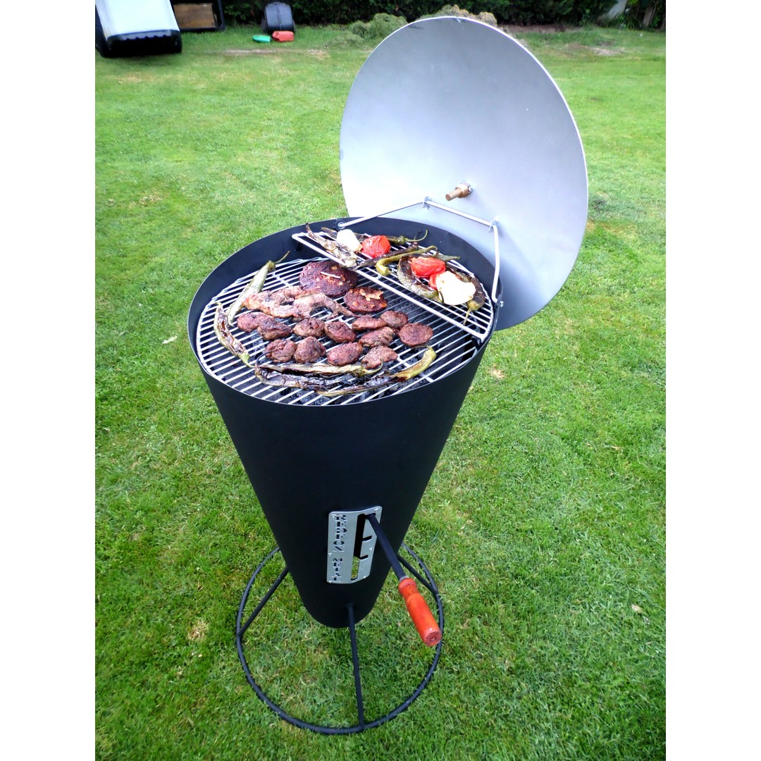 Conical BBQ 3D Model – Adjustable Charcoal Grill with PBR Textures - View 13