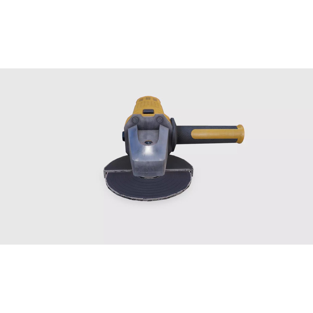 Angle Grinder 3D Model – Low Poly PBR Game Asset, FBX, OBJ, Blender - View 13