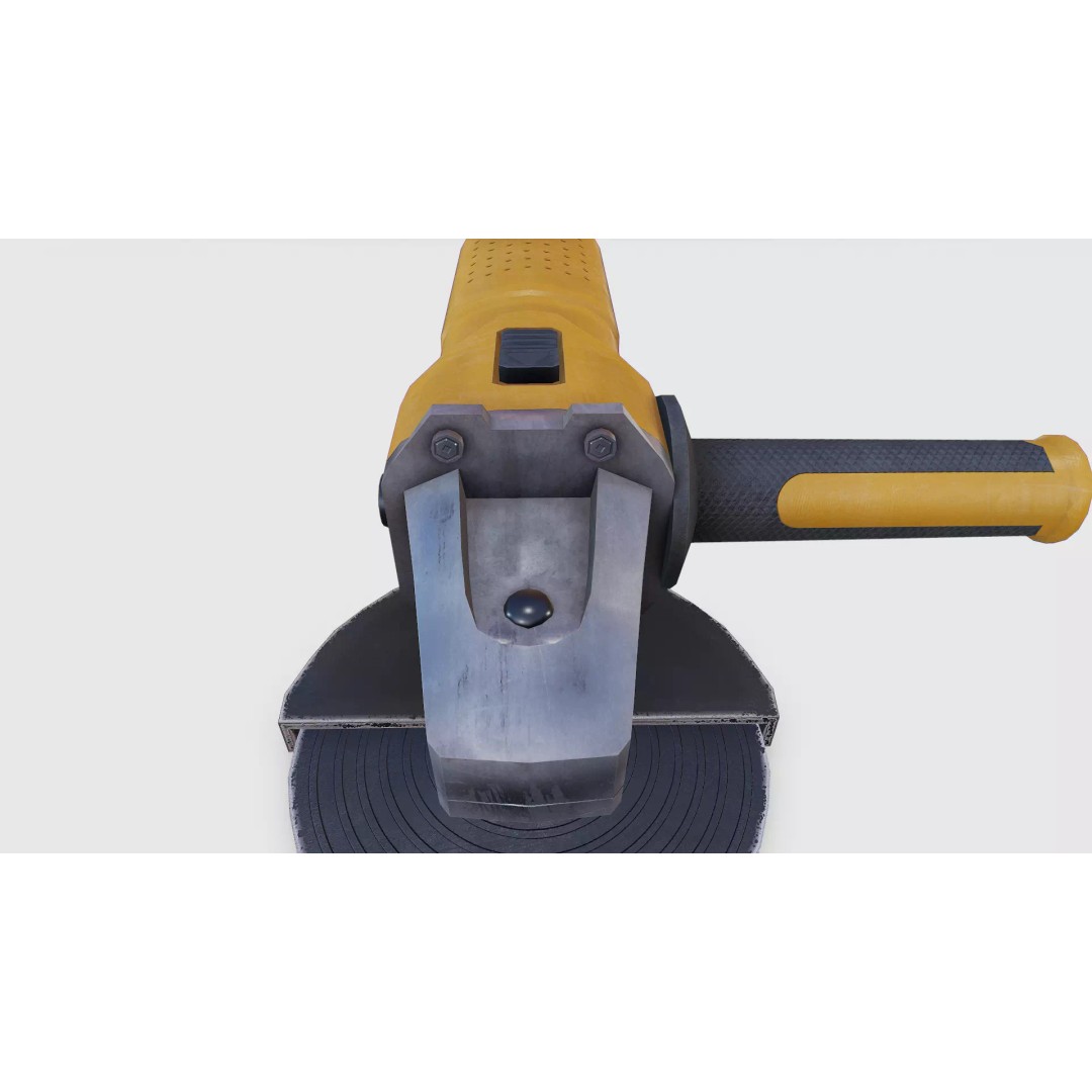 Angle Grinder 3D Model – Low Poly PBR Game Asset, FBX, OBJ, Blender - View 18