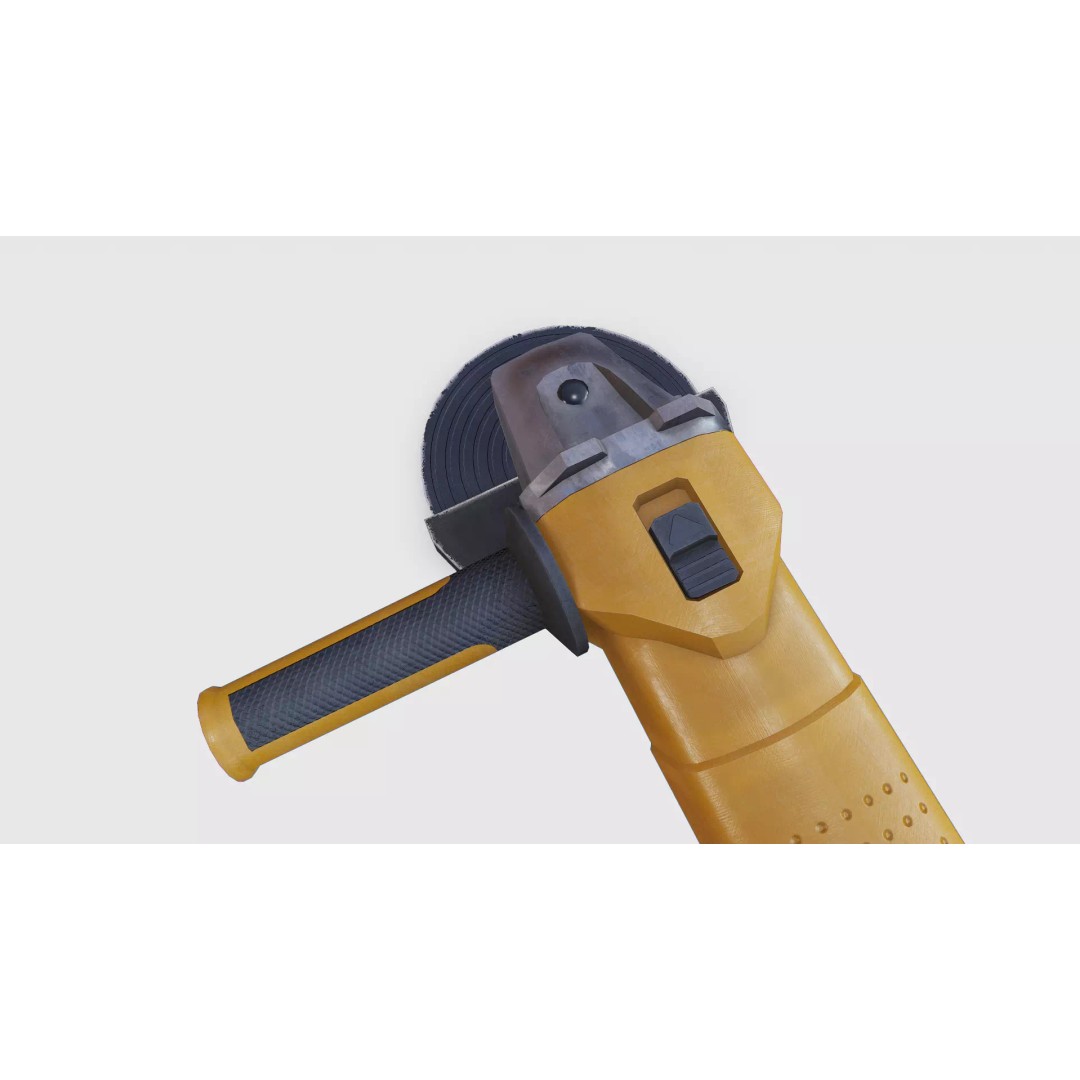 Angle Grinder 3D Model – Low Poly PBR Game Asset, FBX, OBJ, Blender - View 19