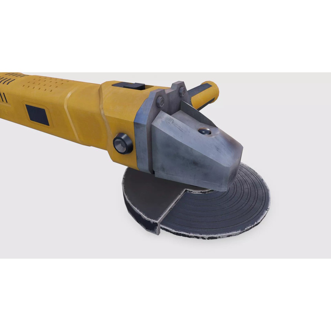 Angle Grinder 3D Model – Low Poly PBR Game Asset, FBX, OBJ, Blender - View 20