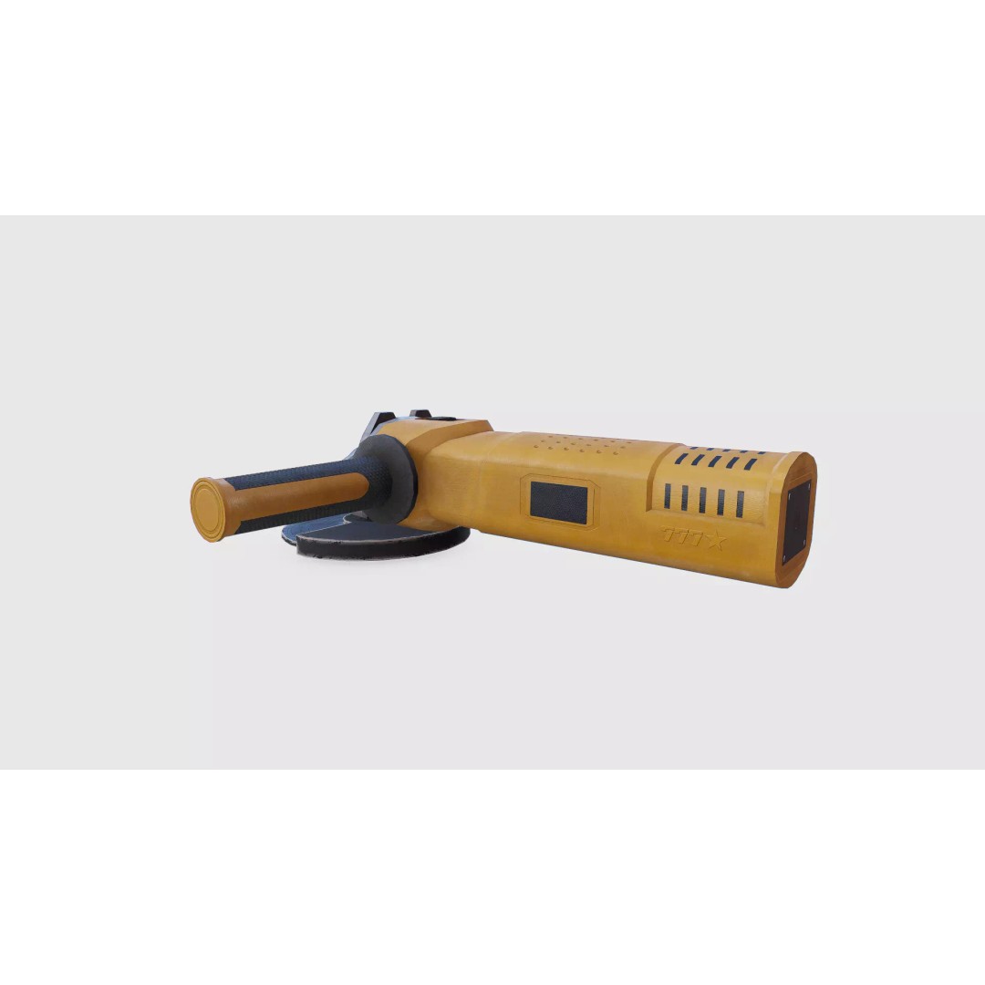 Angle Grinder 3D Model – Low Poly PBR Game Asset, FBX, OBJ, Blender - View 6
